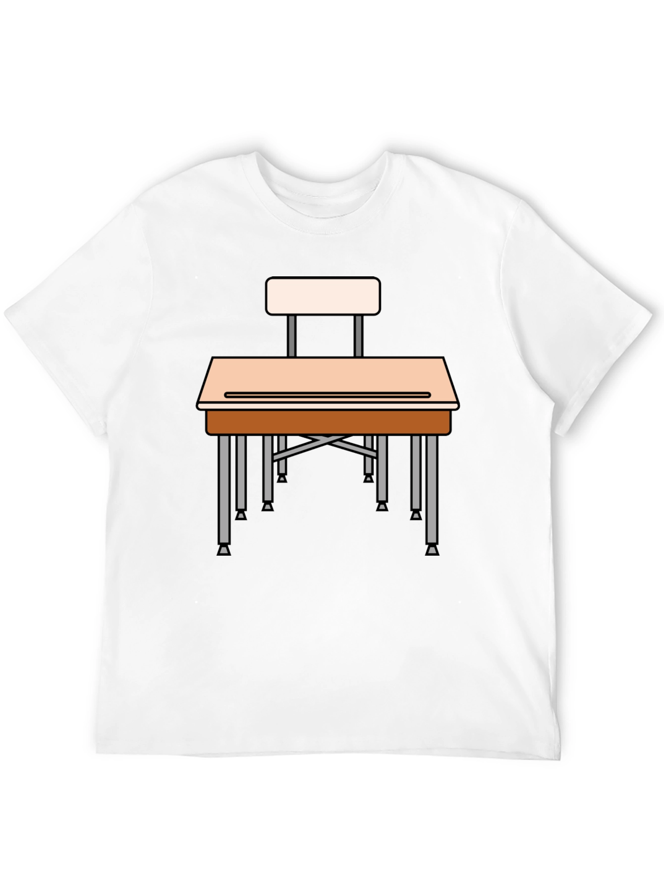 Novelty School Desk Graphic T-Shirt