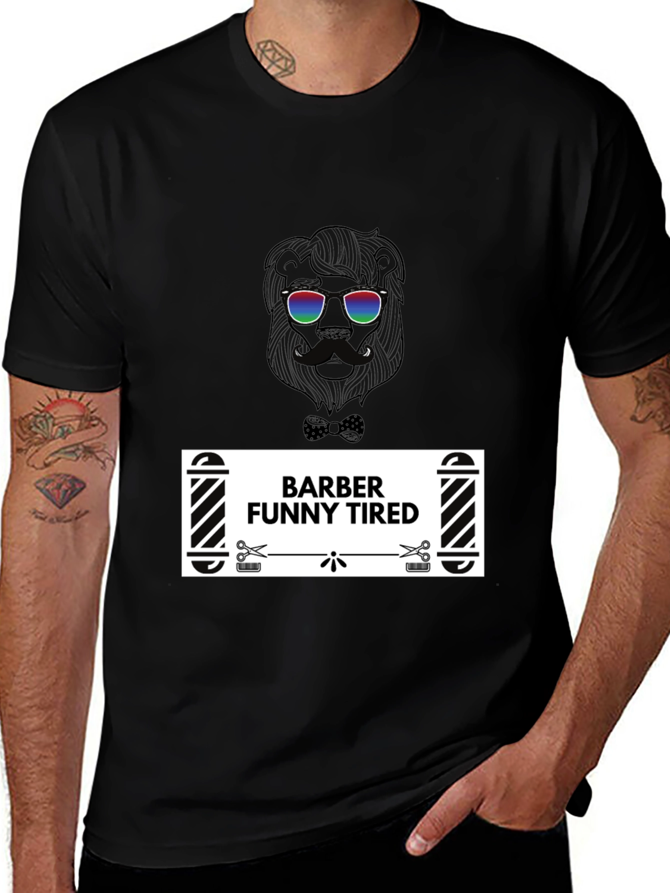 Barber Funny Tired Graphic T-Shirt