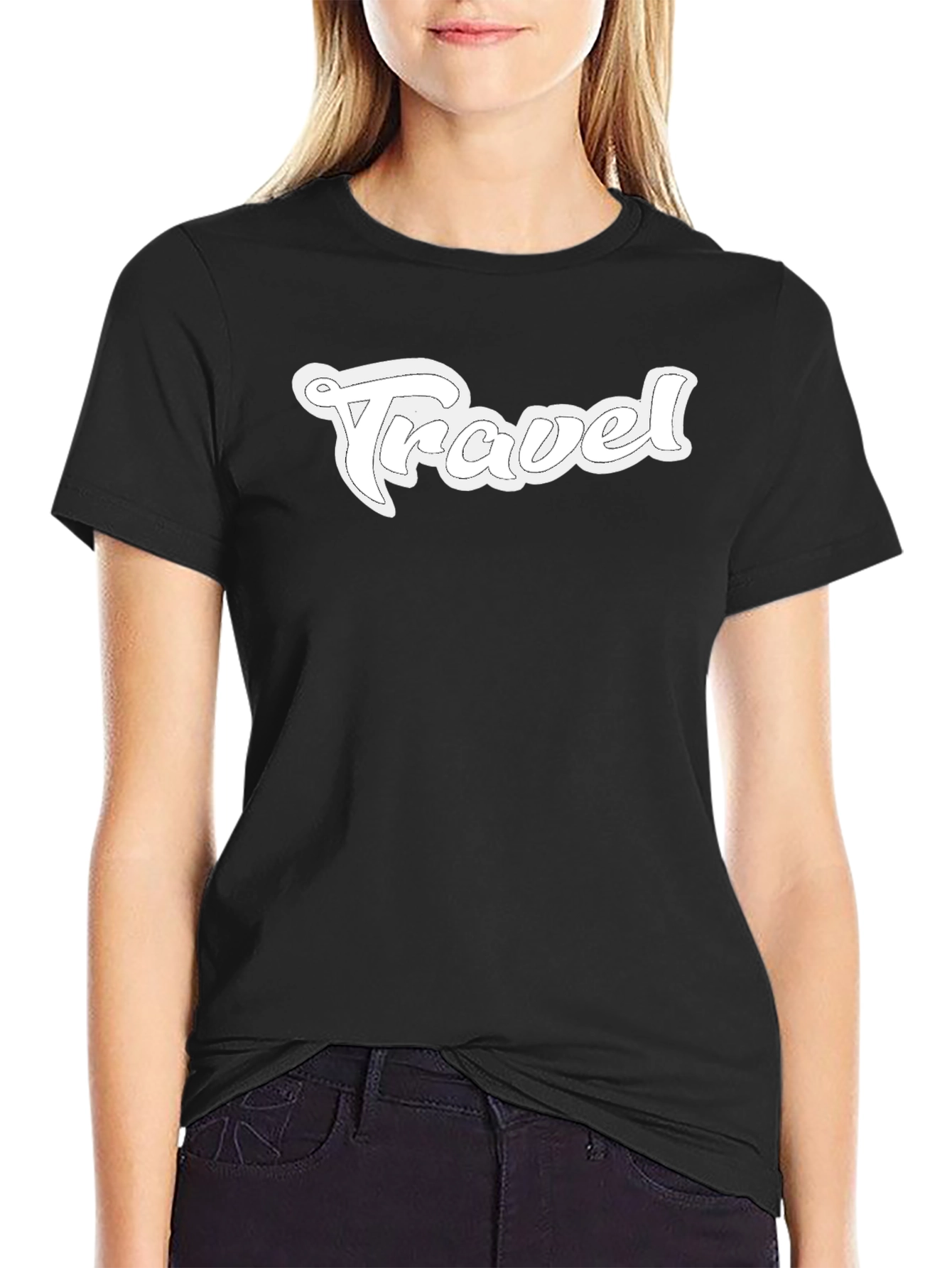 Travel Graphic Tee - Black Casual Shirt