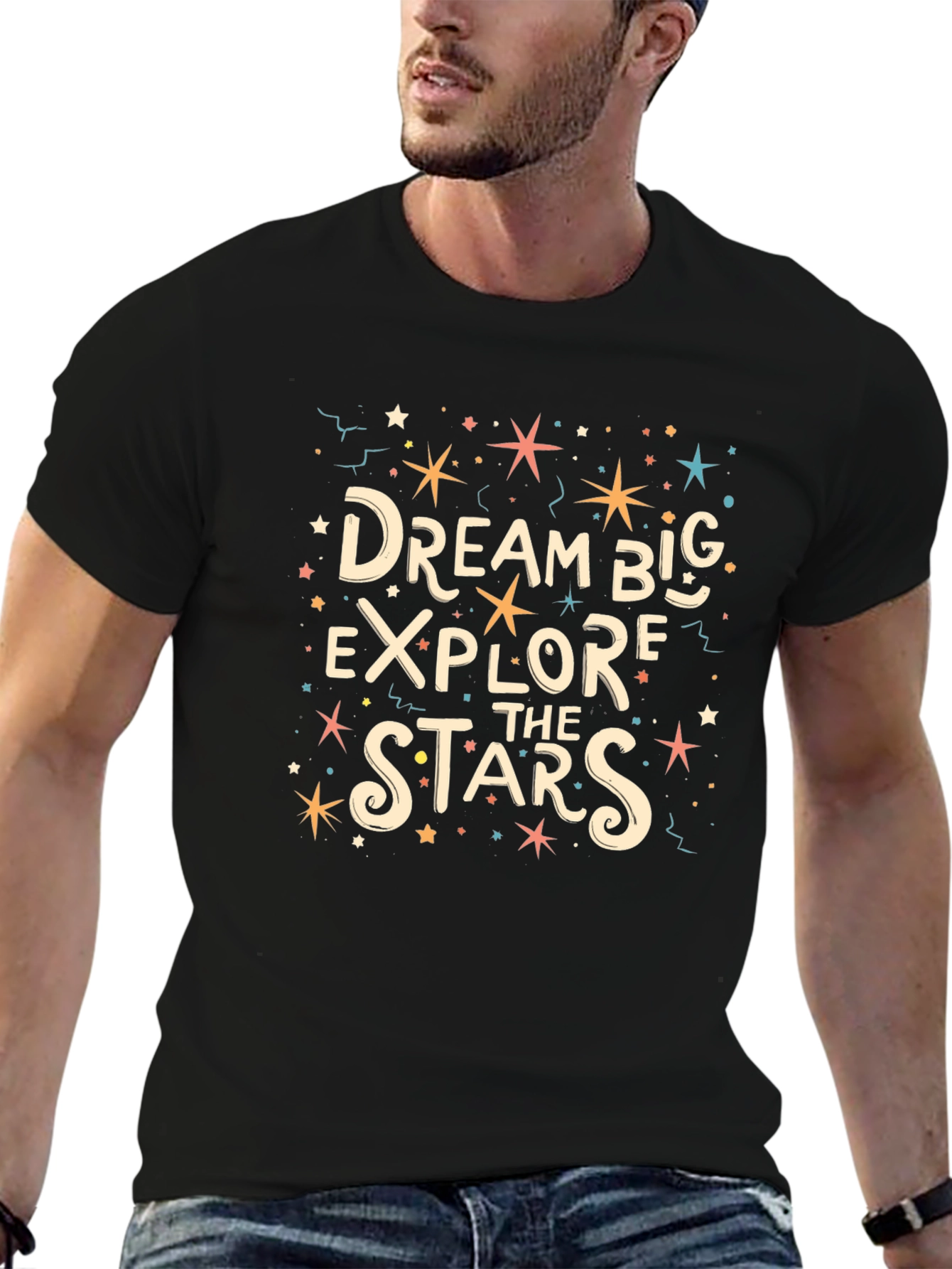 Dream Big Graphic Tee - Explore the Stars