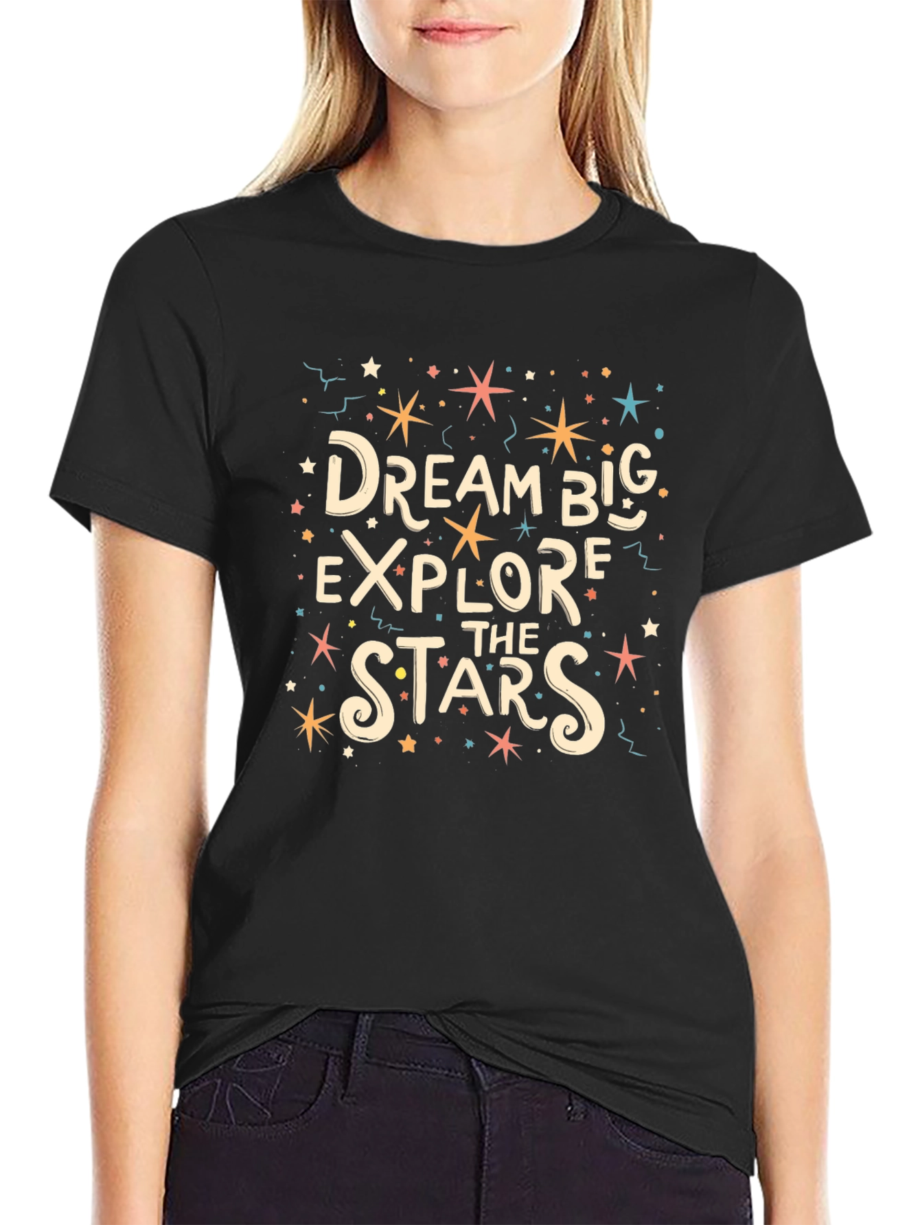 Dream Big Graphic Tee - Explore the Stars
