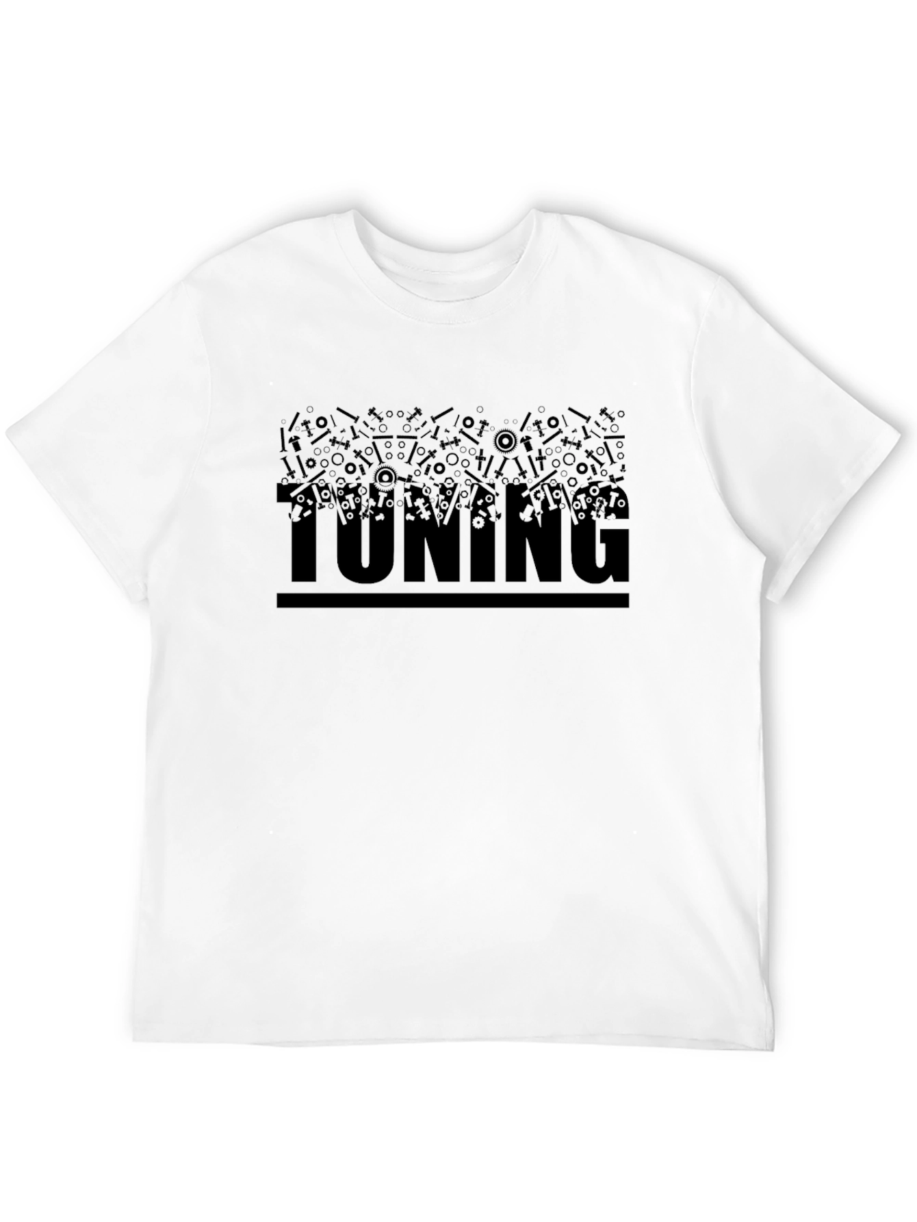 Tuning Graphic Print Black T-Shirt