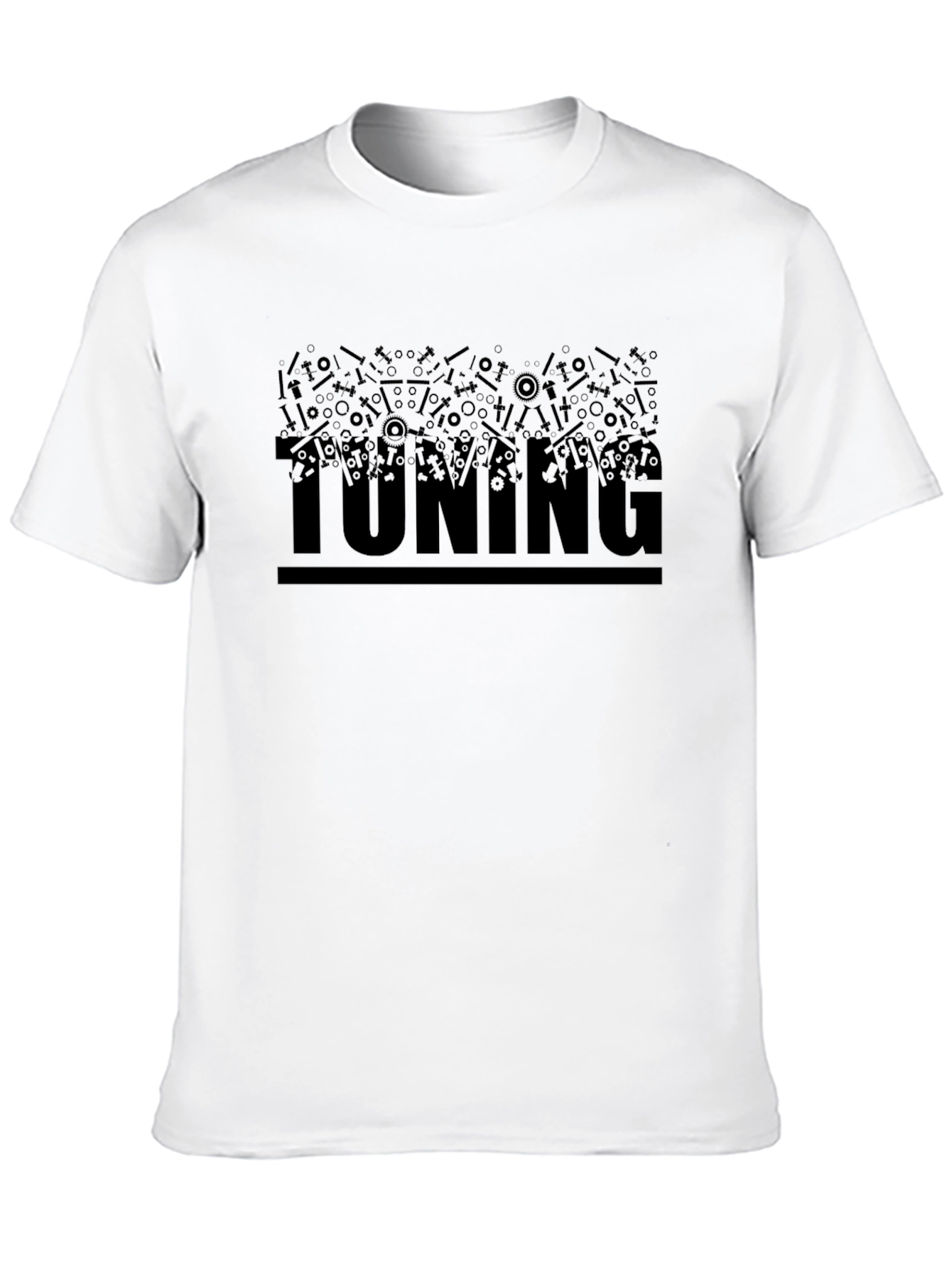 Tuning Graphic Print Black T-Shirt