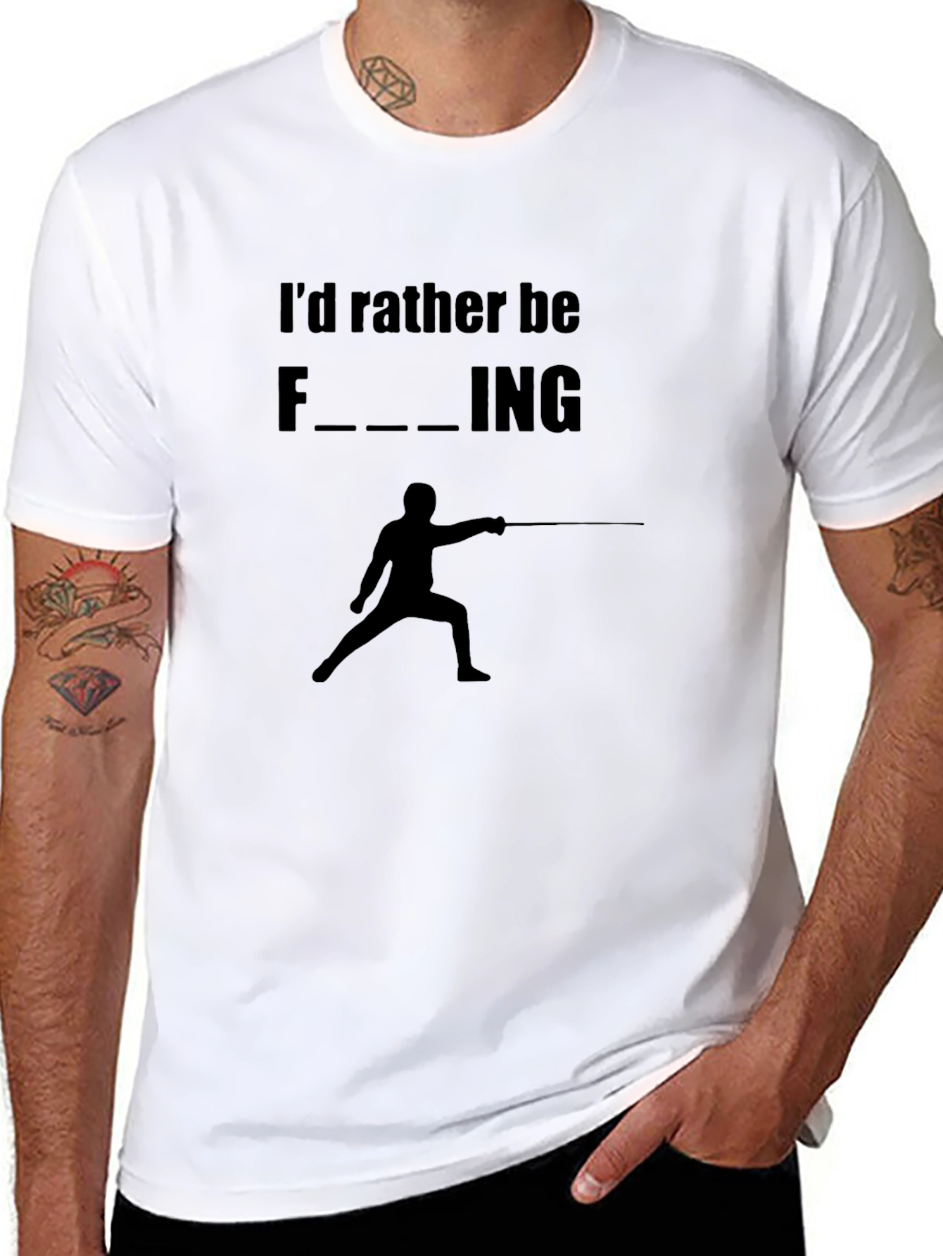 Id Rather Be Fencing T-Shirt