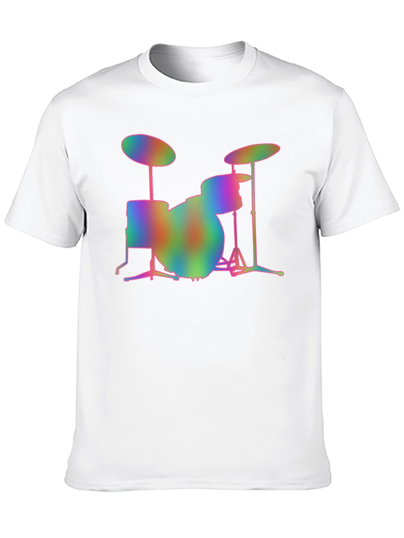 Rainbow Drum Set Graphic T-Shirt