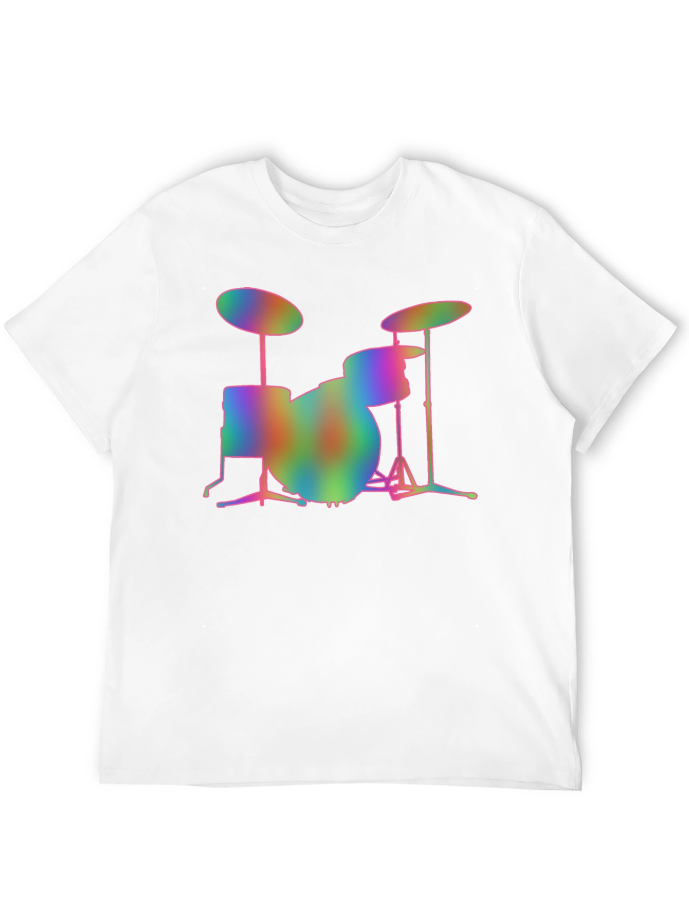 Rainbow Drum Set Graphic T-Shirt