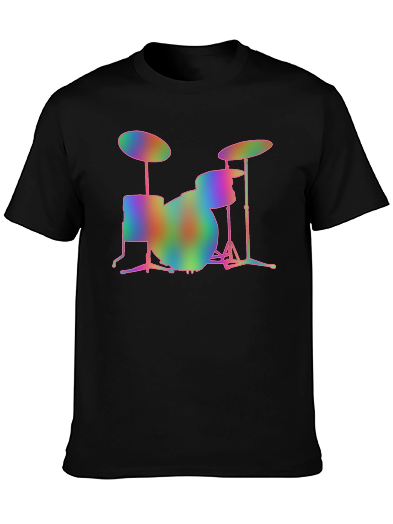 Rainbow Drum Set Graphic T-Shirt