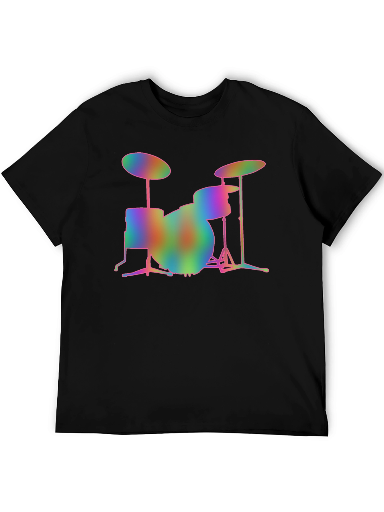 Rainbow Drum Set Graphic T-Shirt