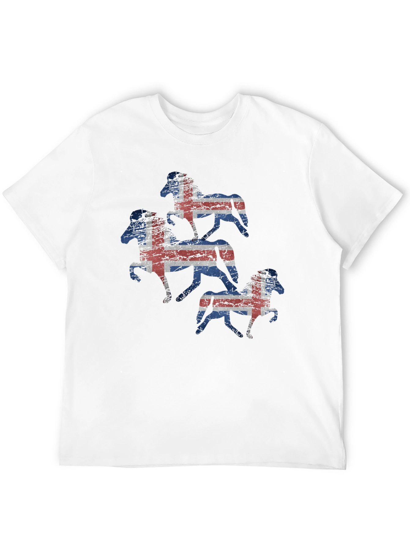 Icelandic Horse Flag T-Shirt - Black