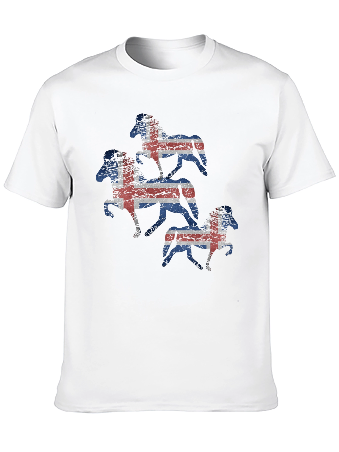 Icelandic Horse Flag T-Shirt - Black