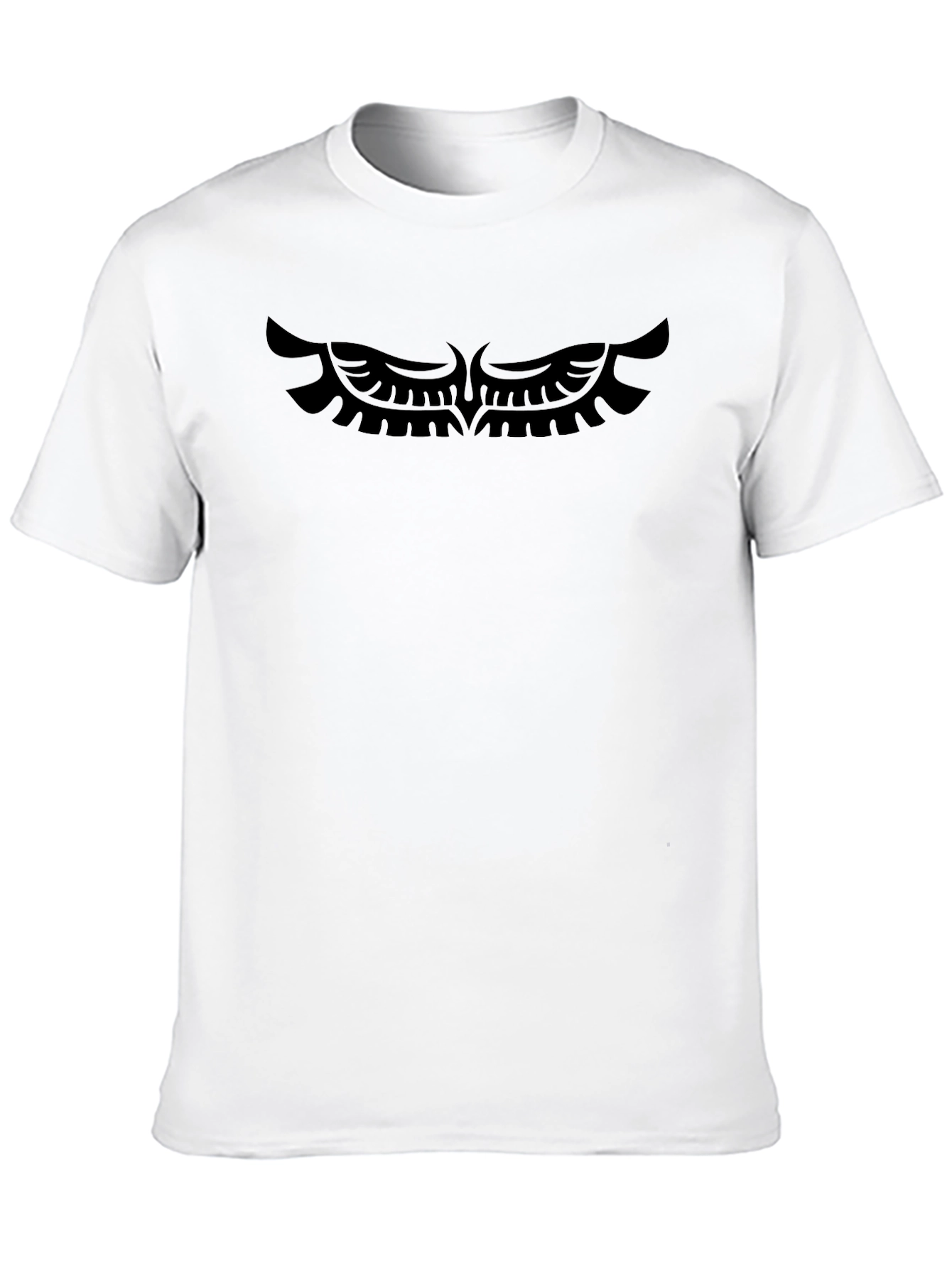 Black T-Shirt with Wings Graphic