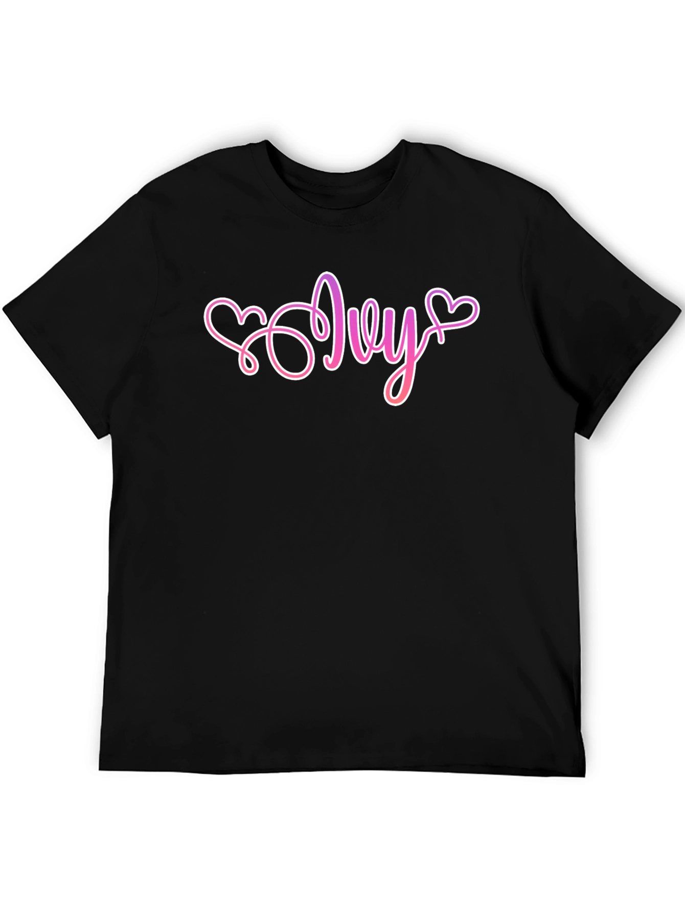 Ivy Heart Graphic Black T-Shirt