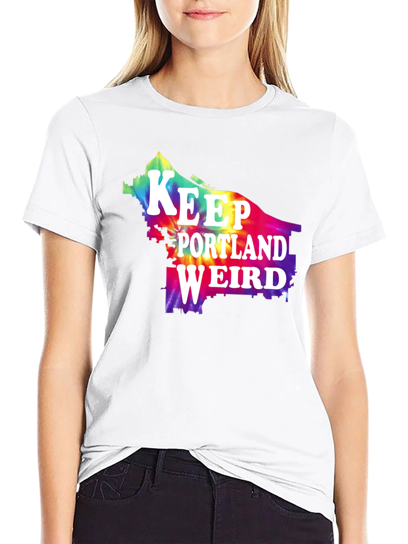 Keep Portland Weird Tie Dye Graphic Tee