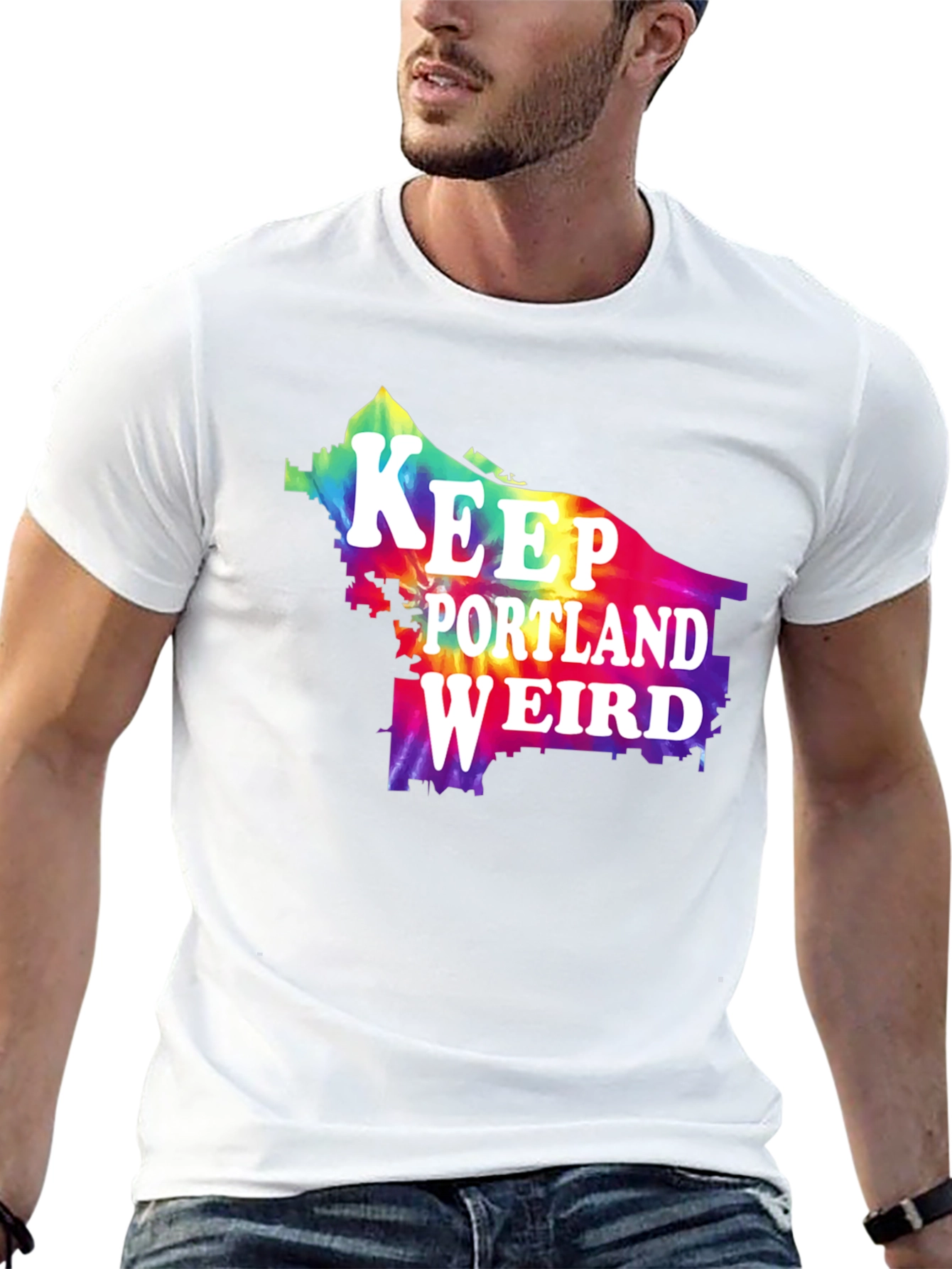 Keep Portland Weird Tie Dye Graphic Tee