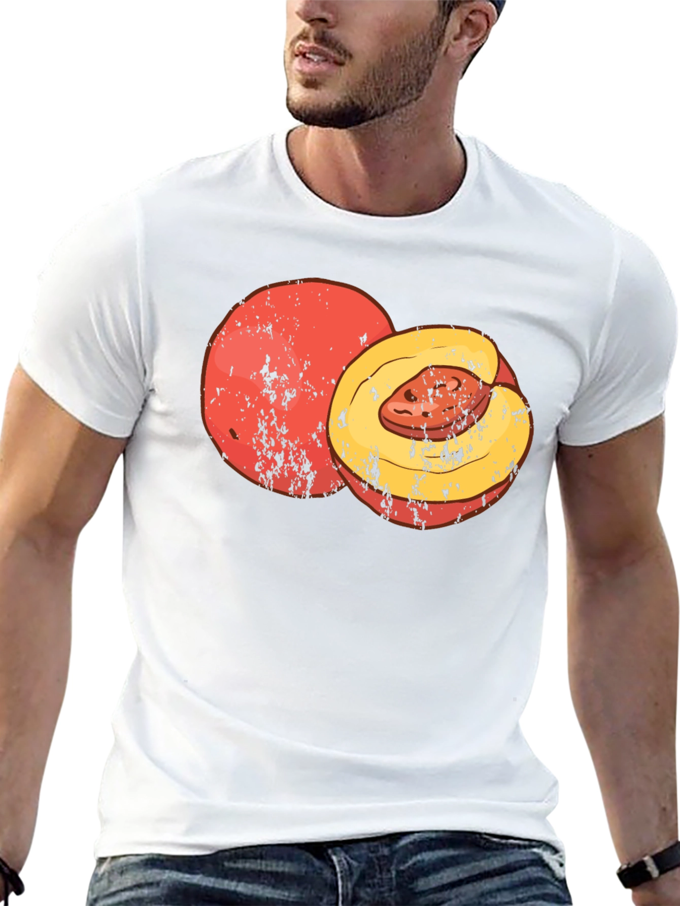 Peach Graphic Tee - Comfort & Style