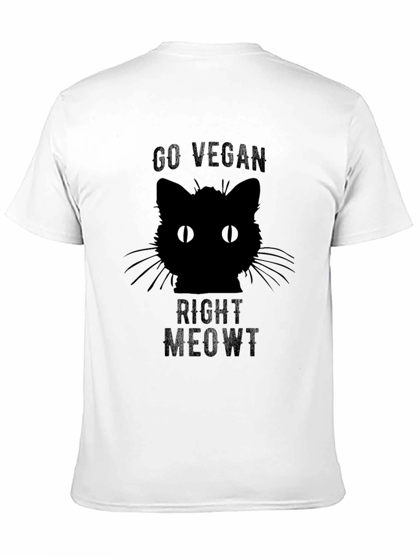 Go Vegan Right Meowt Cat T-Shirt