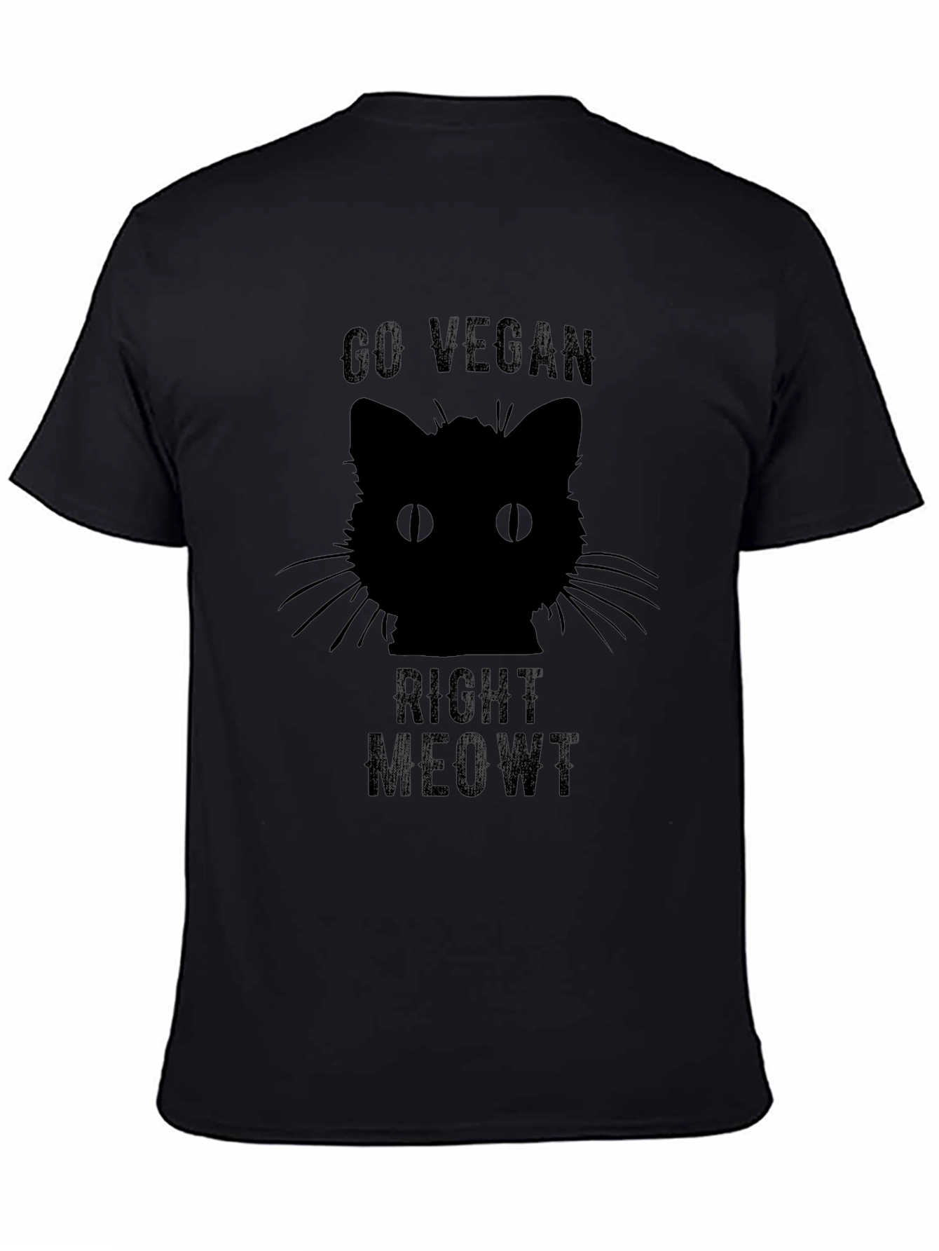 Go Vegan Right Meowt Cat T-Shirt