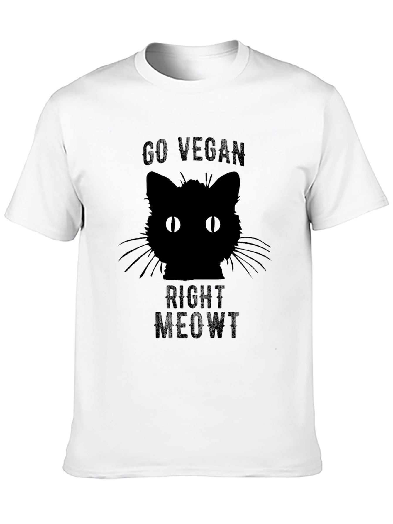 Go Vegan Right Meowt Cat T-Shirt
