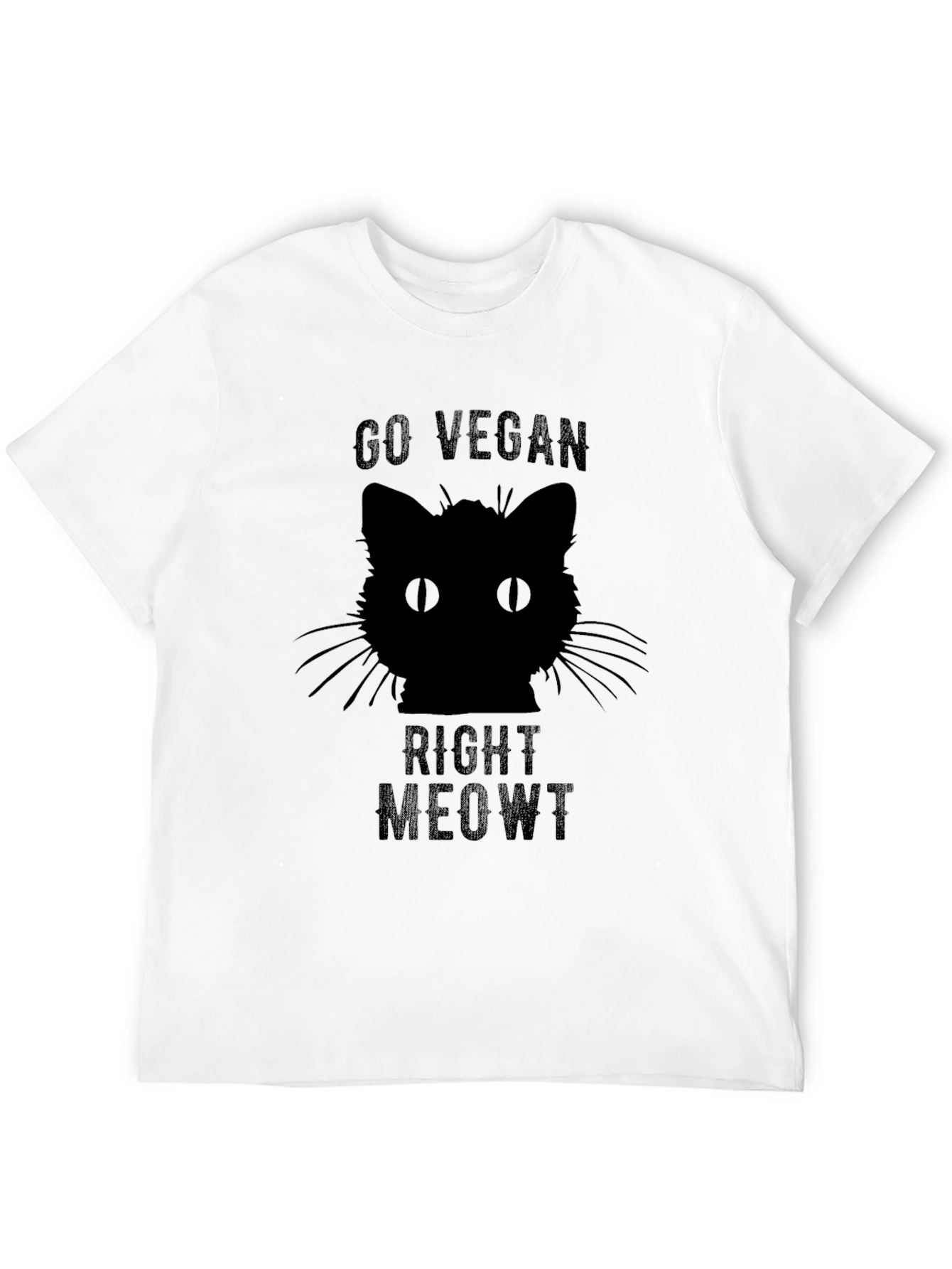 Go Vegan Right Meowt Cat T-Shirt