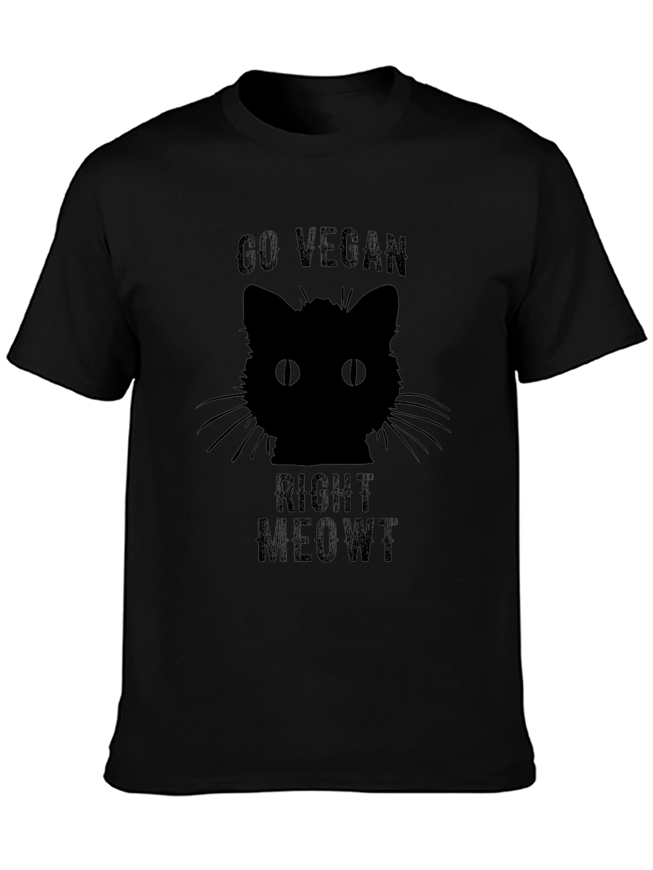 Go Vegan Right Meowt Cat T-Shirt