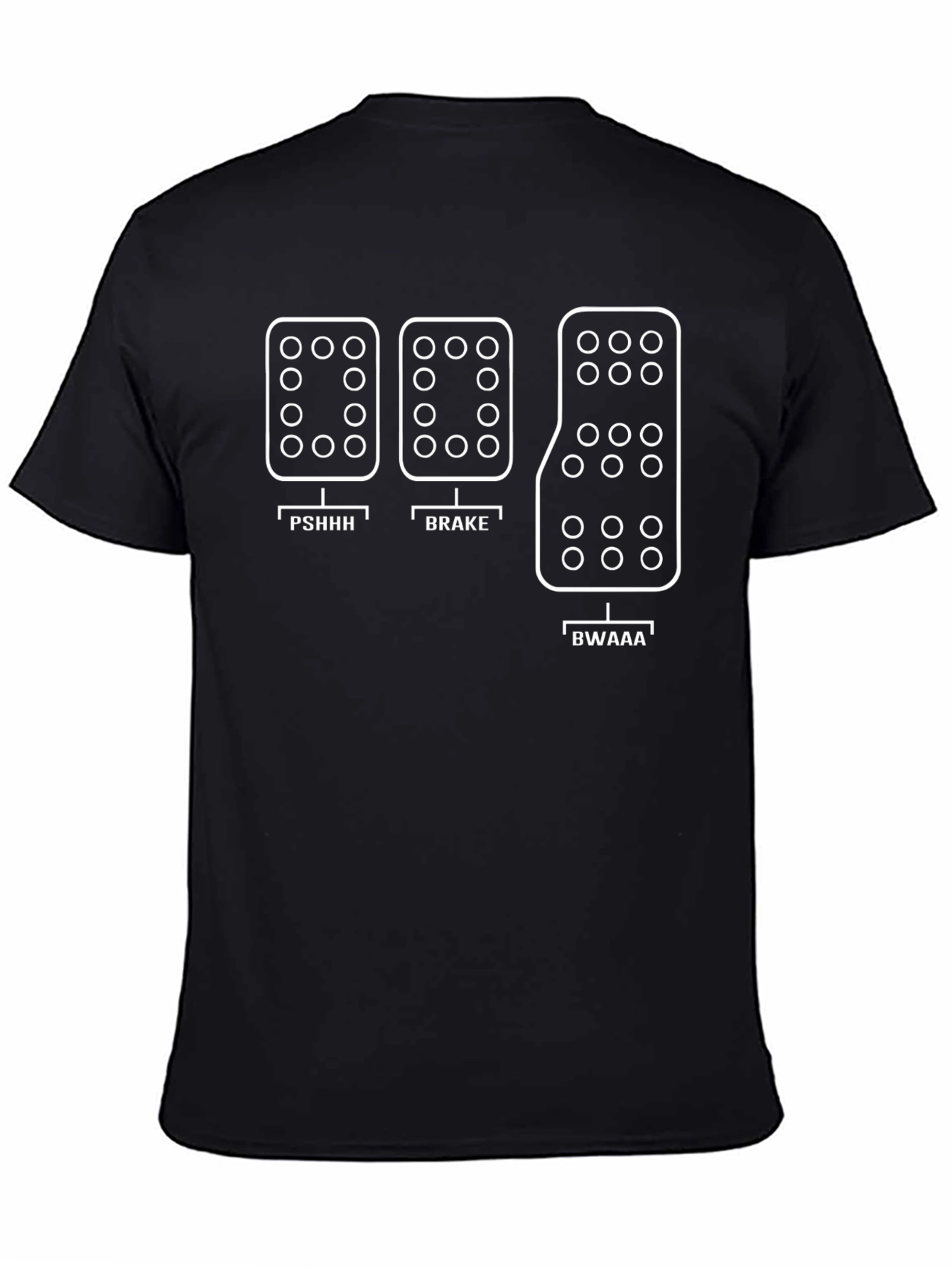 Funny Car Enthusiast T-Shirt: Three Pedal Design