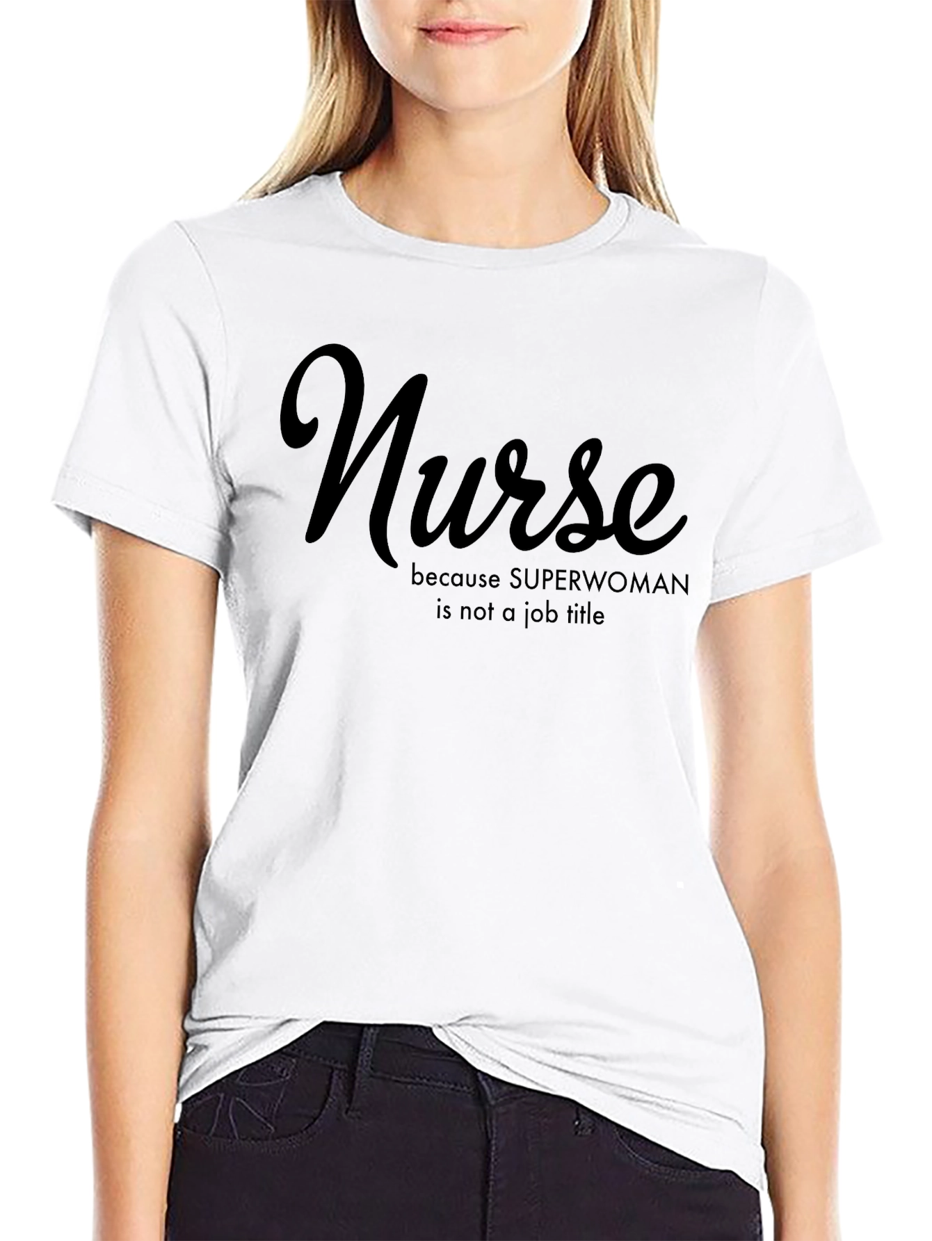 Nurse Superwoman T-Shirt - Black