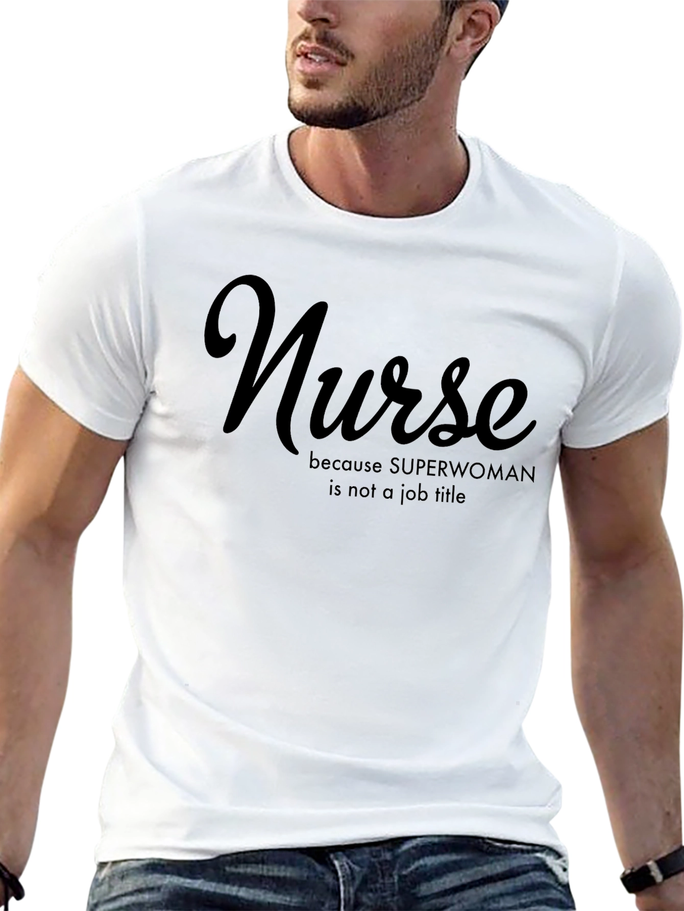 Nurse Superwoman T-Shirt - Black