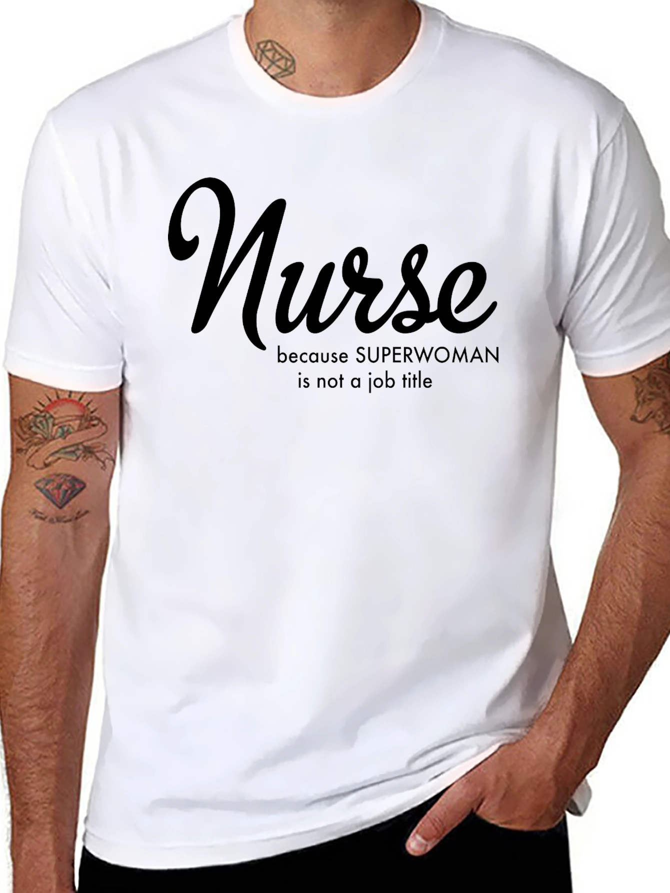Nurse Superwoman T-Shirt - Black