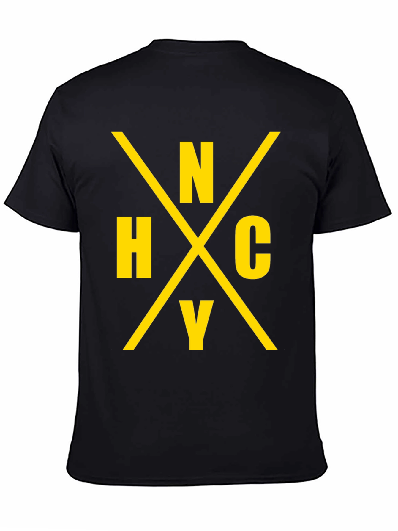 NHCY Graphic Tee - Black Cotton Casual Shirt