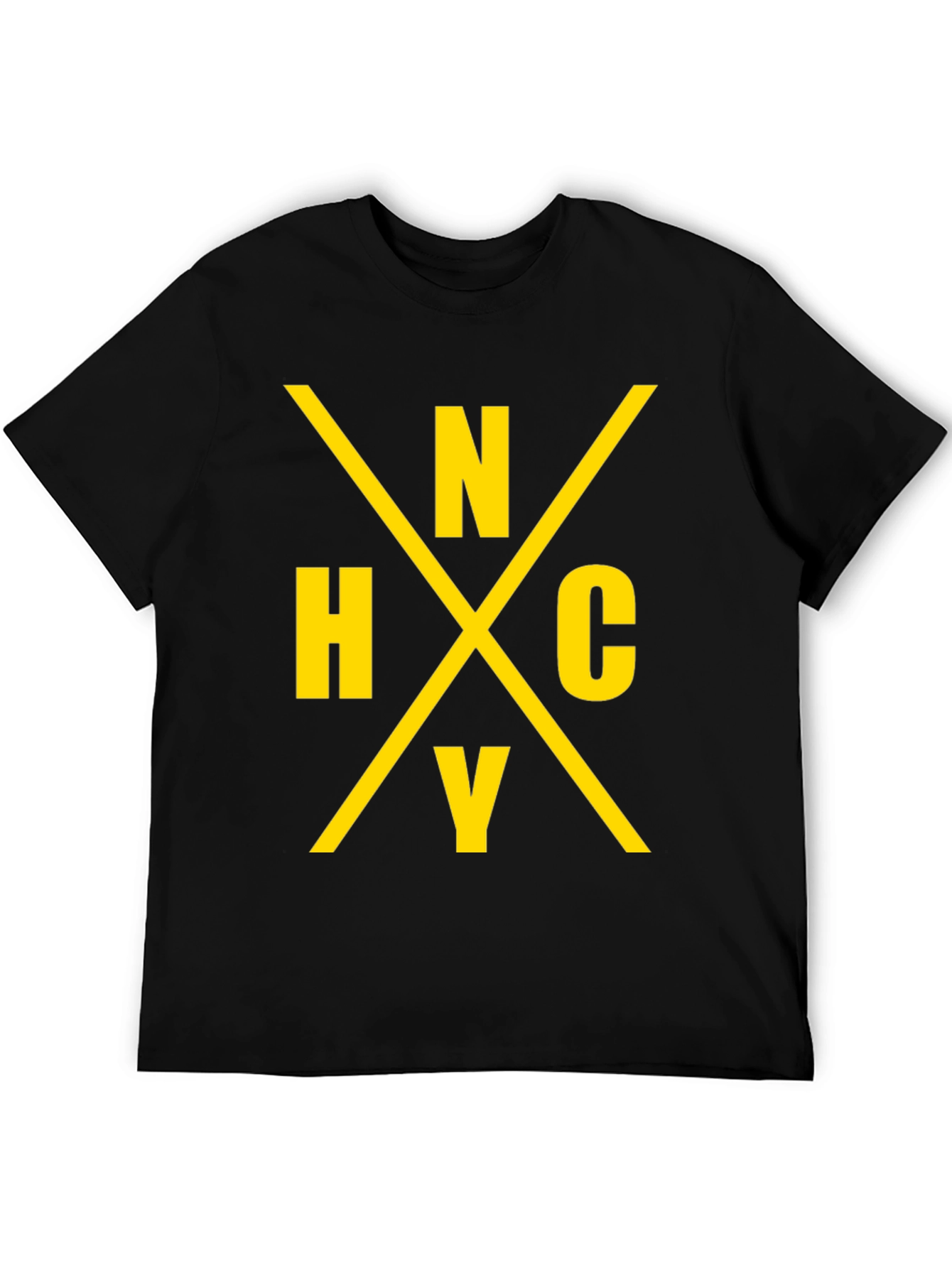 NHCY Graphic Tee - Black Cotton Casual Shirt
