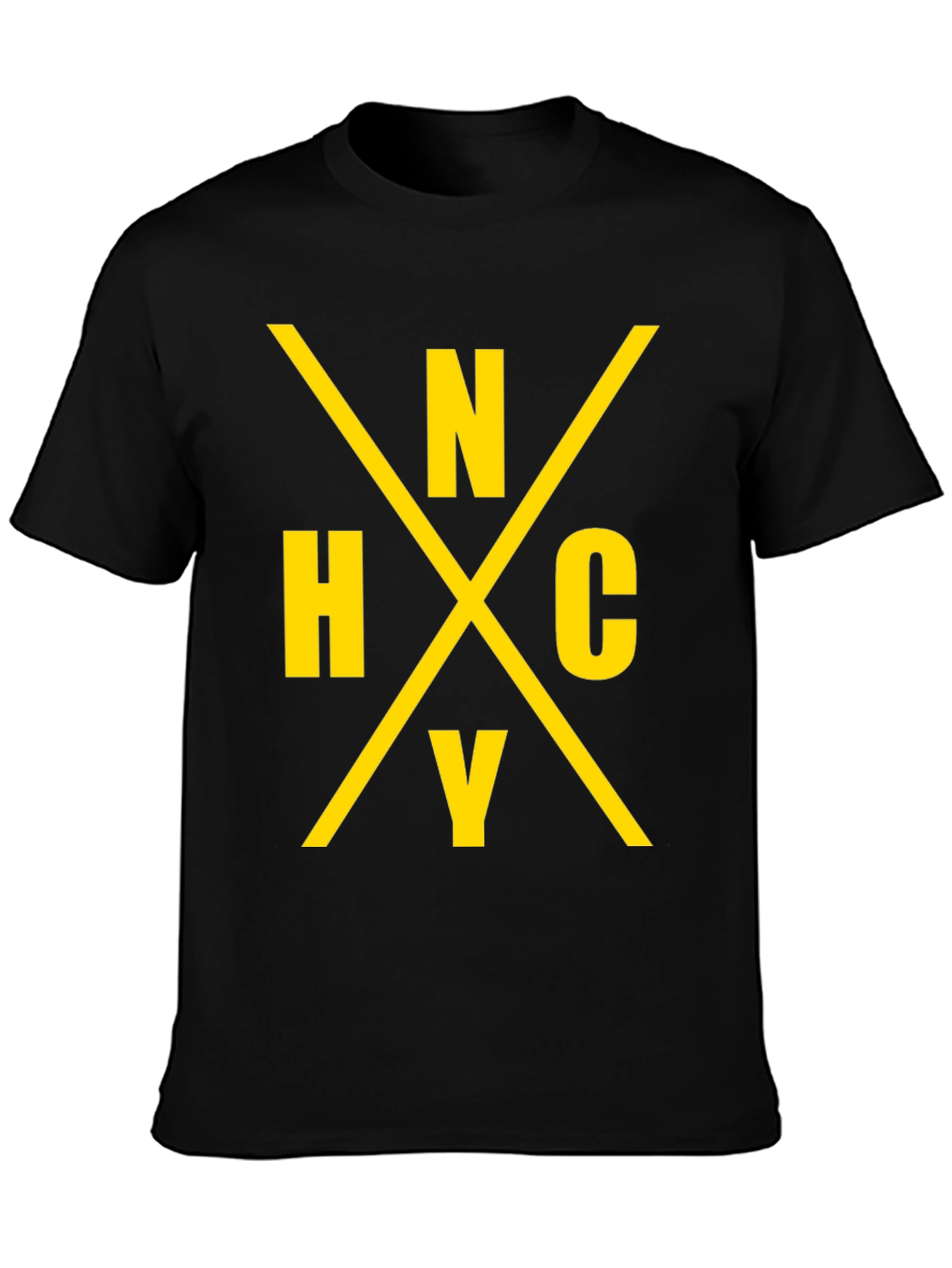NHCY Graphic Tee - Black Cotton Casual Shirt