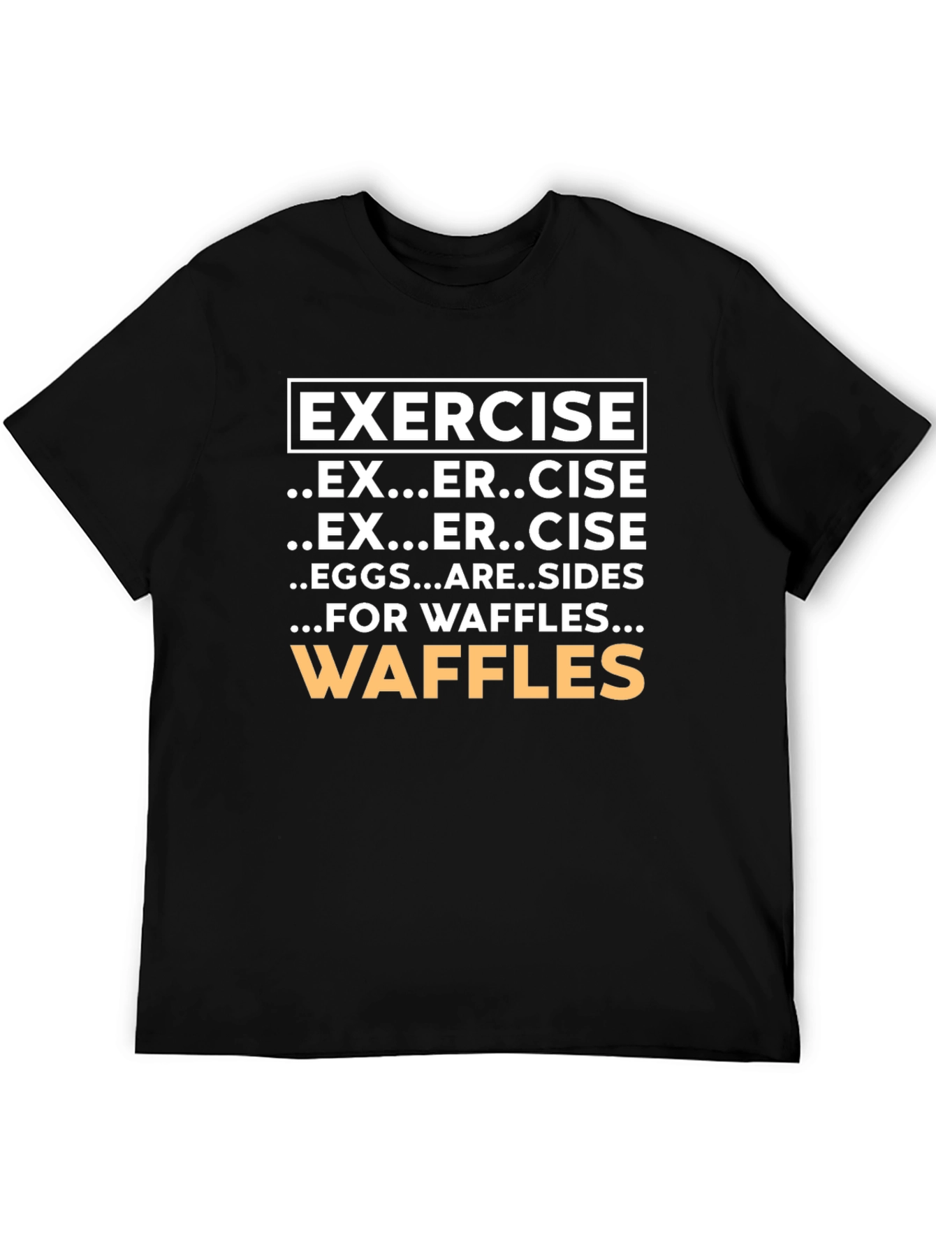 Funny Waffles and Exercise Graphic T-Shirt