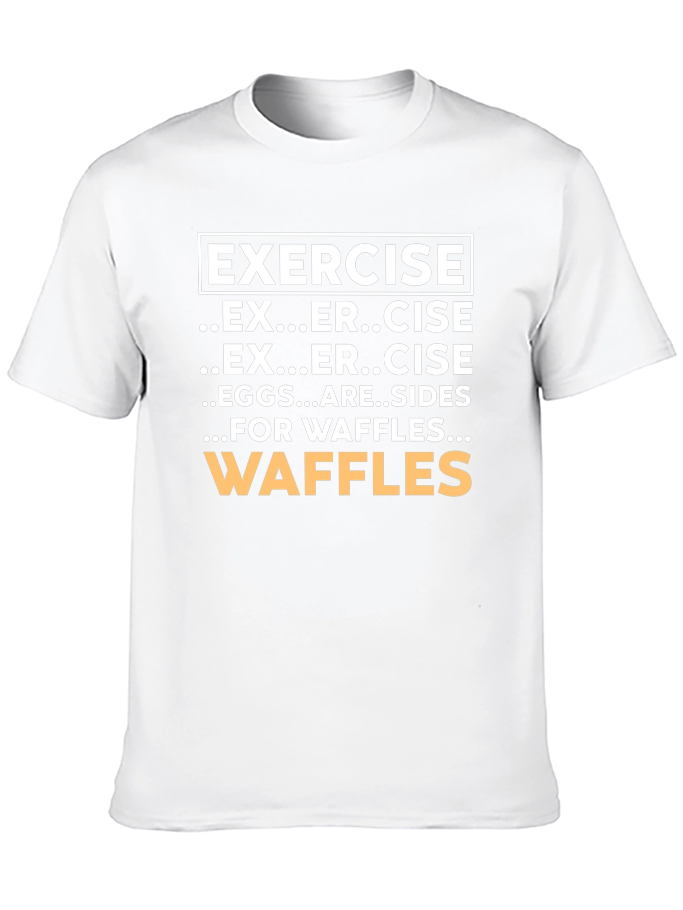 Funny Waffles and Exercise Graphic T-Shirt