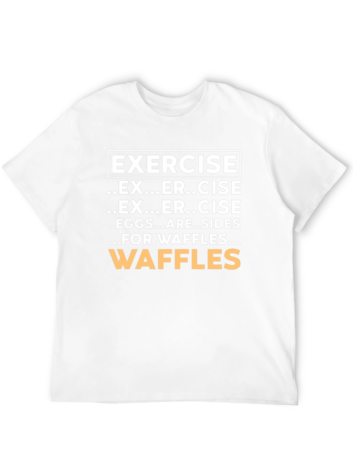 Funny Waffles and Exercise Graphic T-Shirt