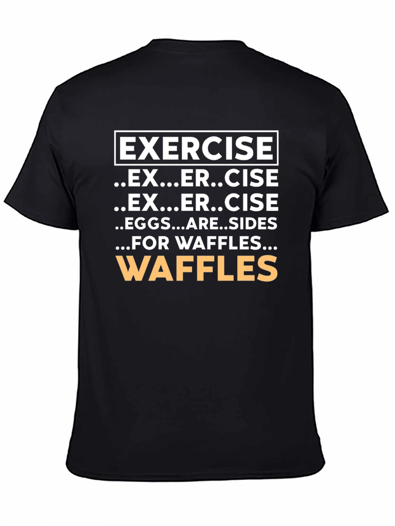 Funny Waffles and Exercise Graphic T-Shirt