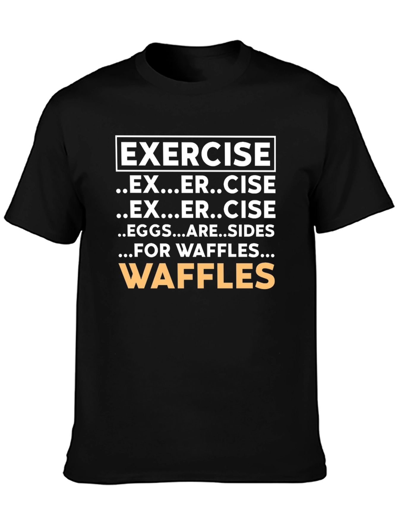 Funny Waffles and Exercise Graphic T-Shirt