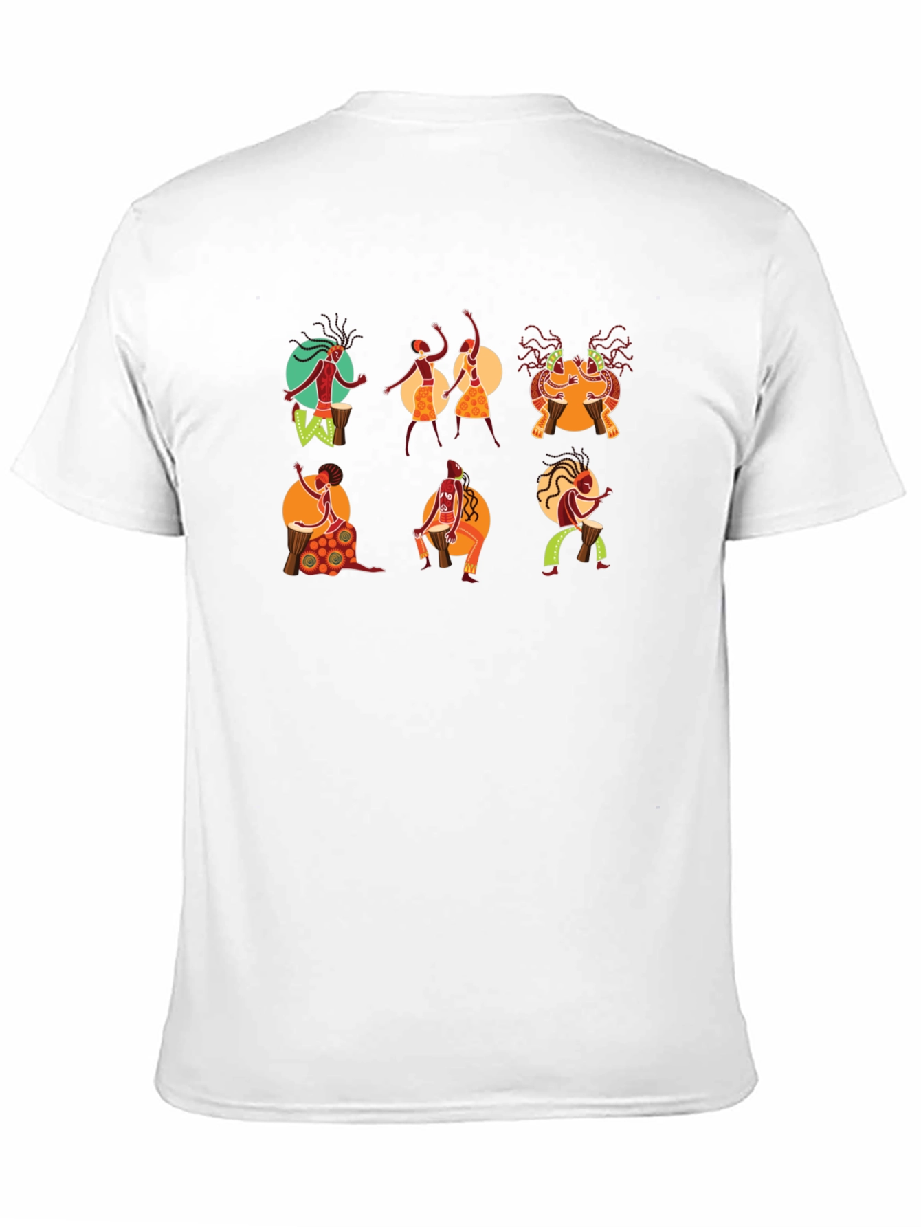 Tribal Drummer Graphic Black T-Shirt