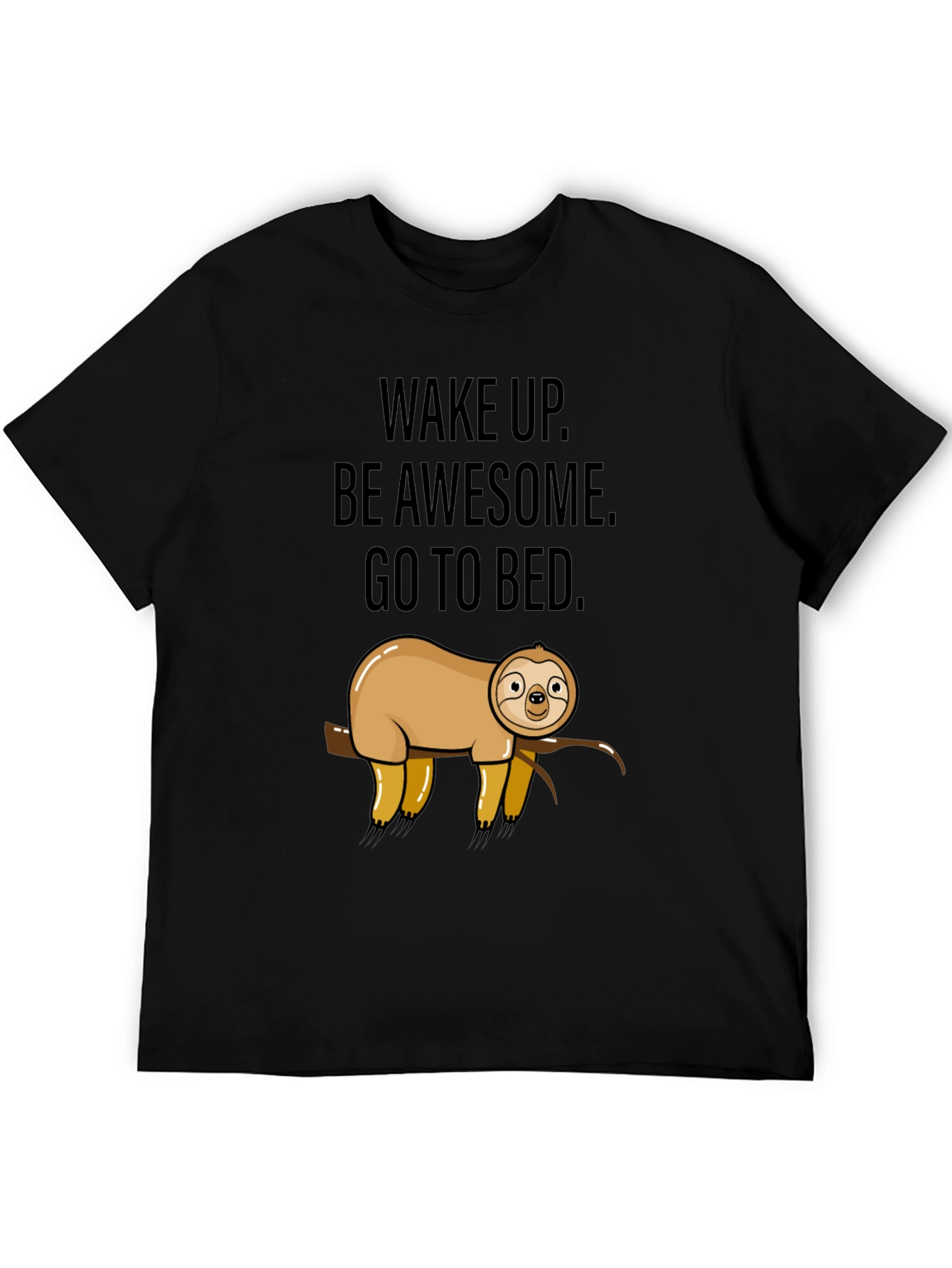 Funny Sloth Wake Up Graphic T-Shirt