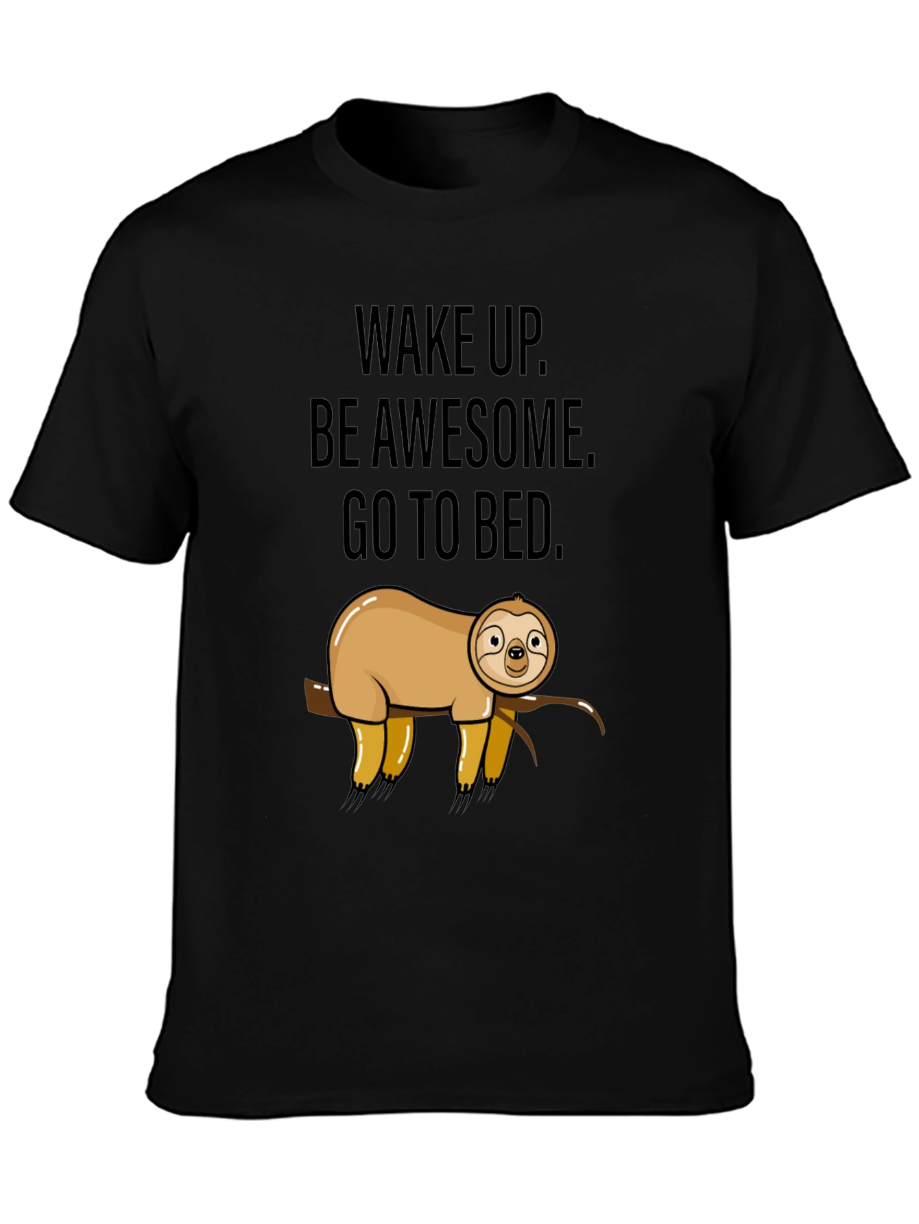 Funny Sloth Wake Up Graphic T-Shirt