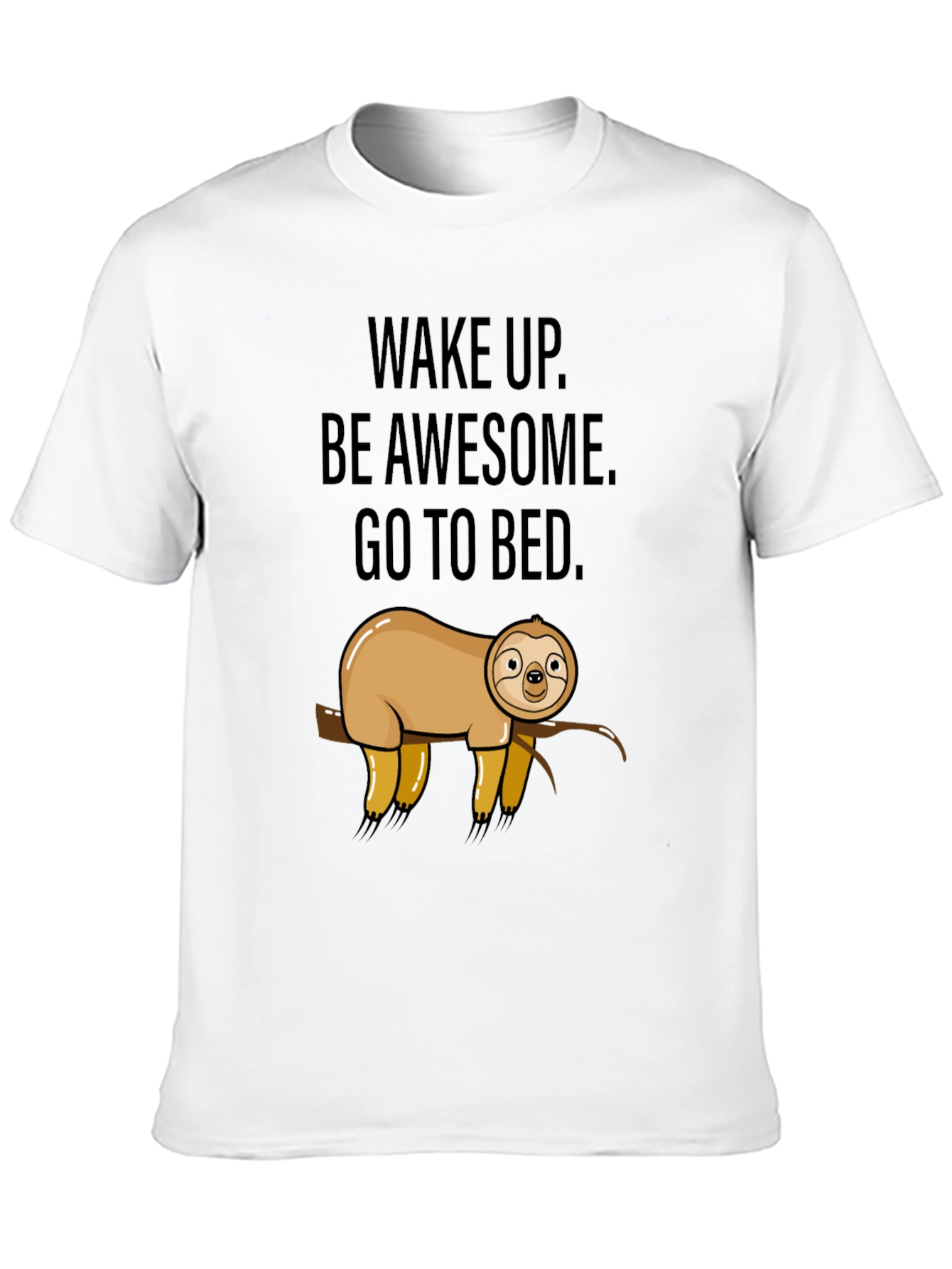 Funny Sloth Wake Up Graphic T-Shirt