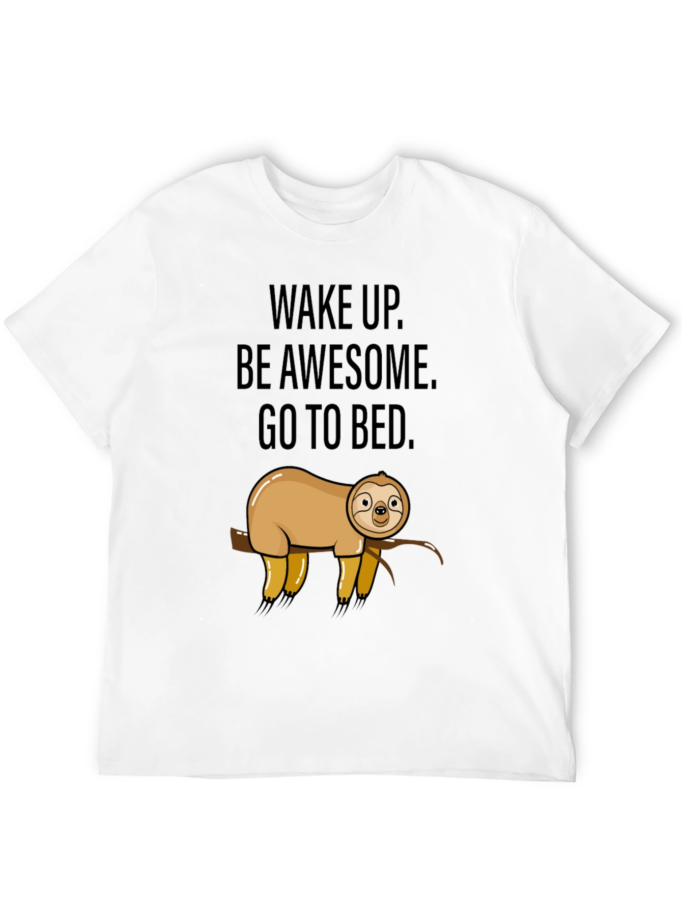 Funny Sloth Wake Up Graphic T-Shirt