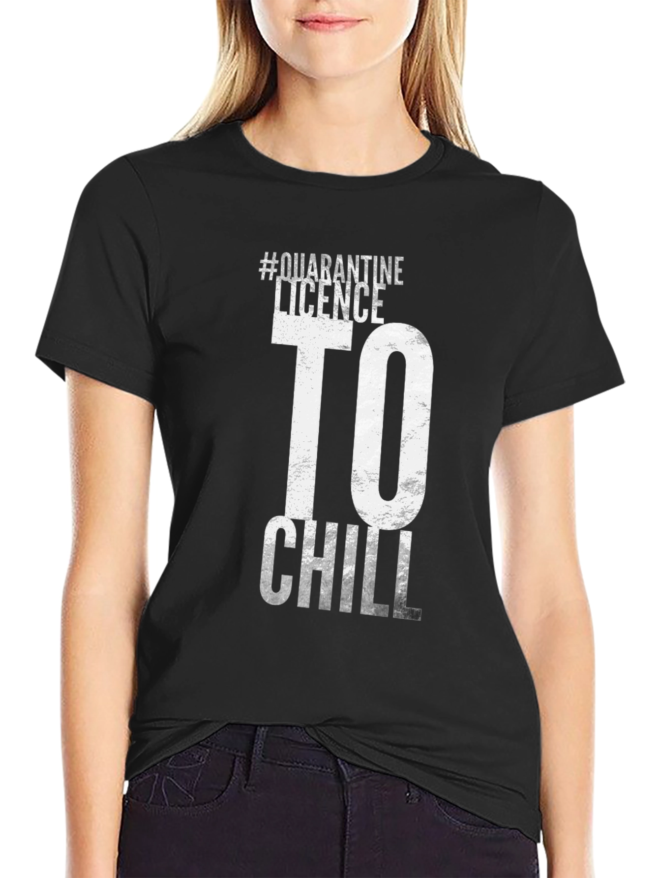 Quarantine Licence to Chill Black T-Shirt