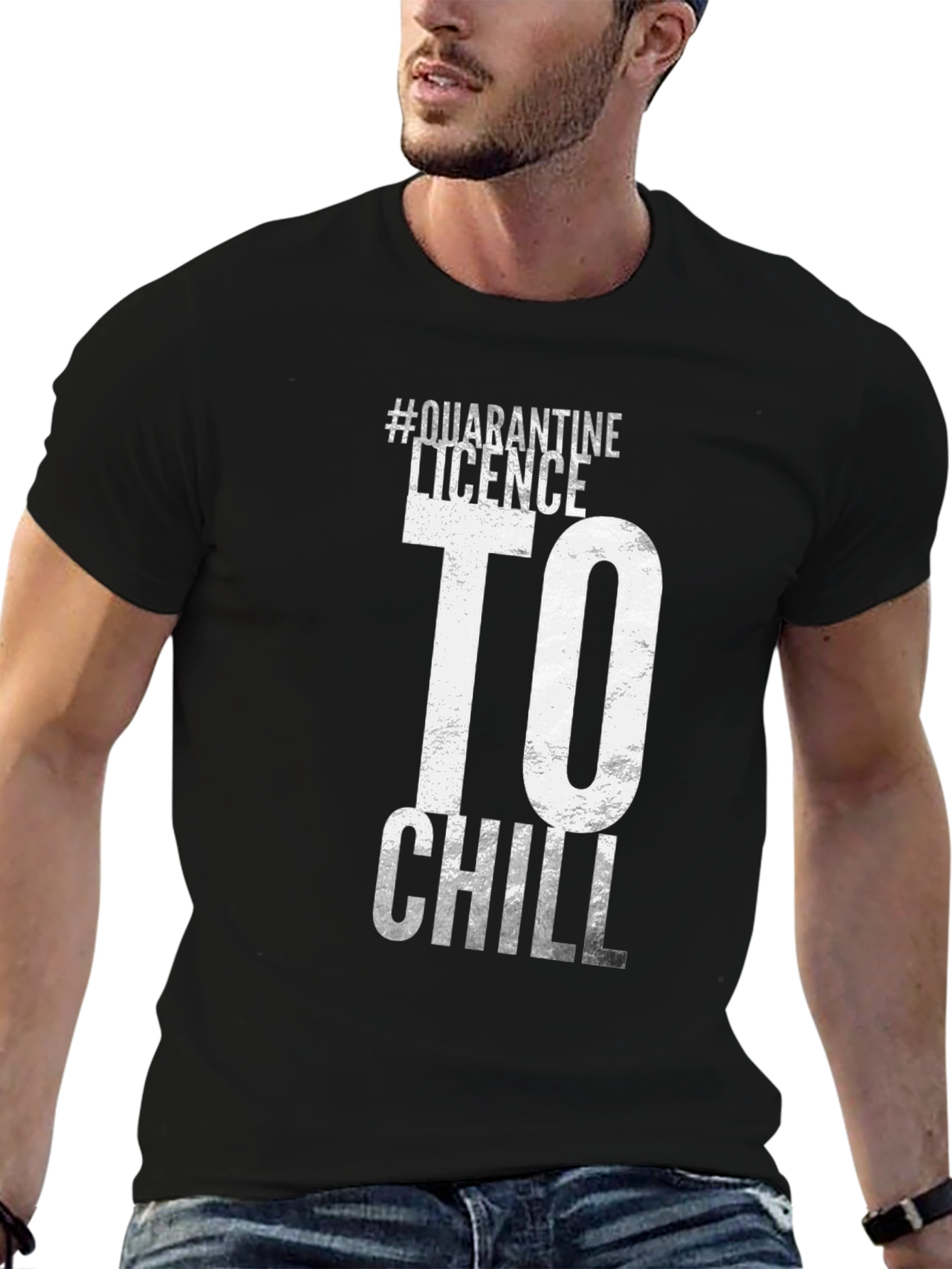 Quarantine Licence to Chill Black T-Shirt