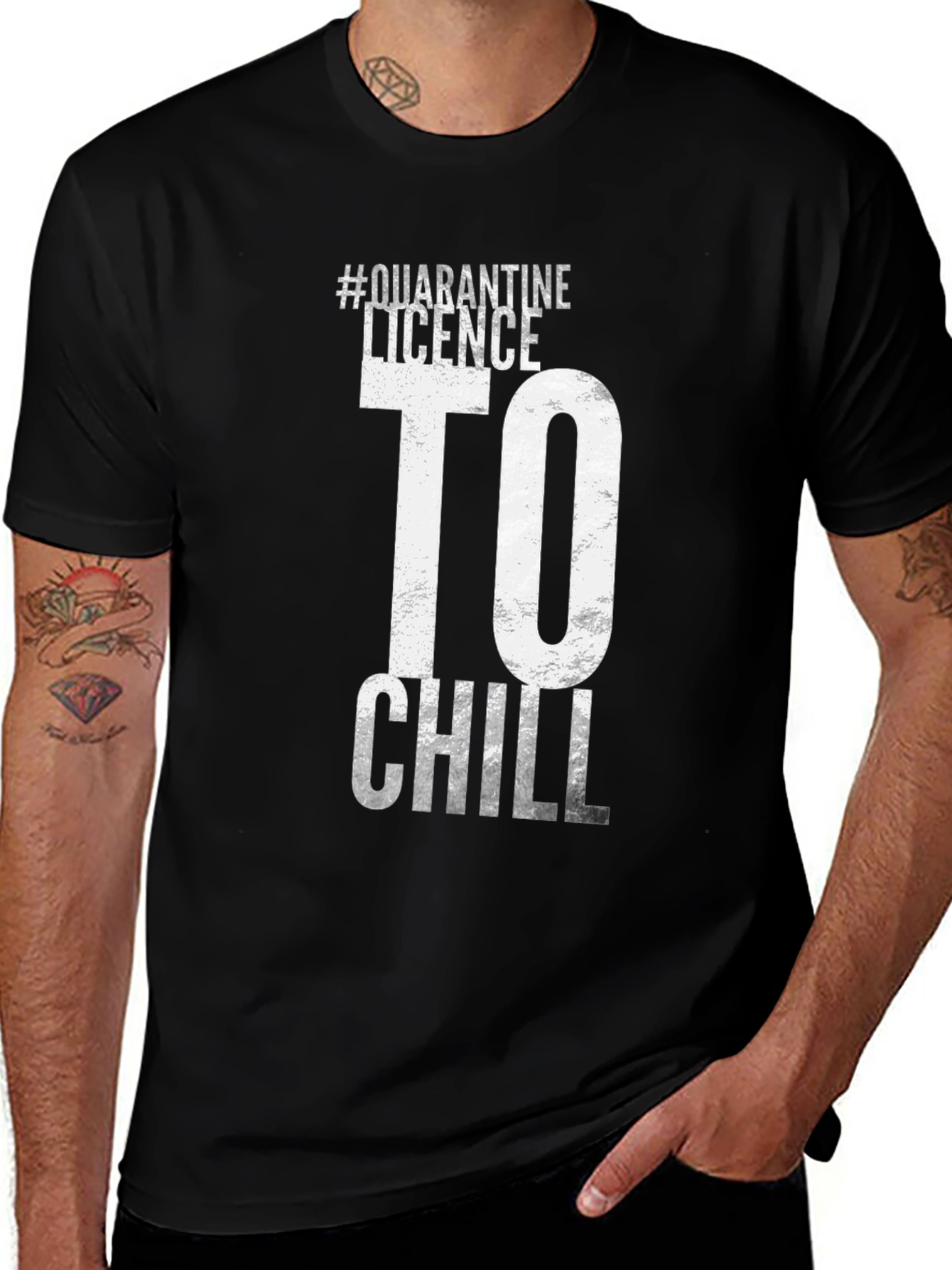Quarantine Licence to Chill Black T-Shirt
