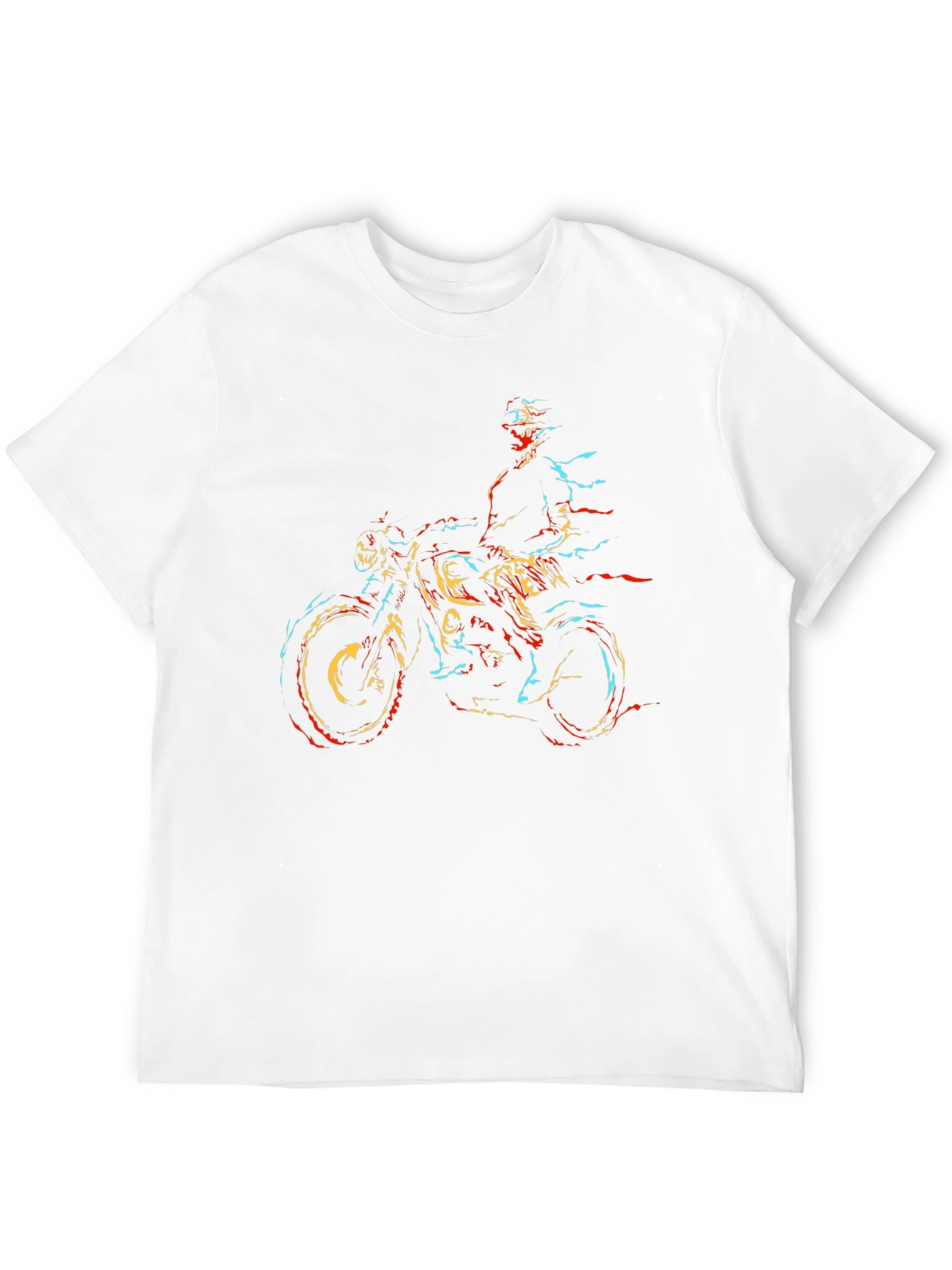 Motorcycle Rider Graphic Black T-Shirt