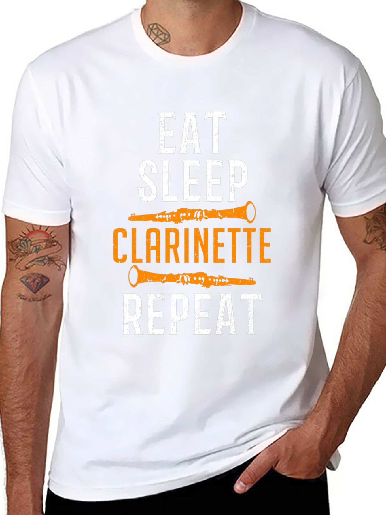 Eat Sleep Clarinette Repeat Graphic Tee - Musician T-Shirt