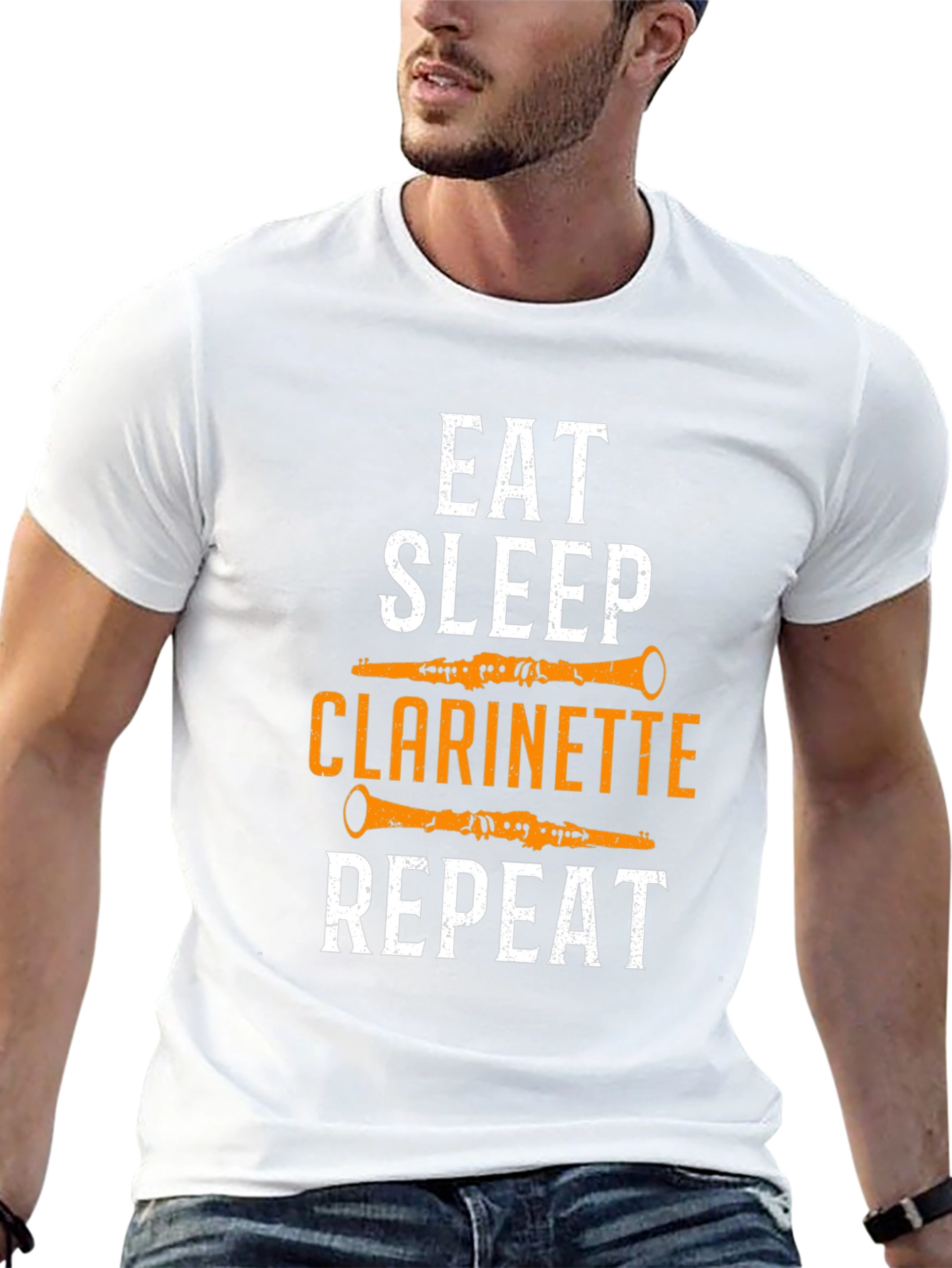 Eat Sleep Clarinette Repeat Graphic Tee - Musician T-Shirt