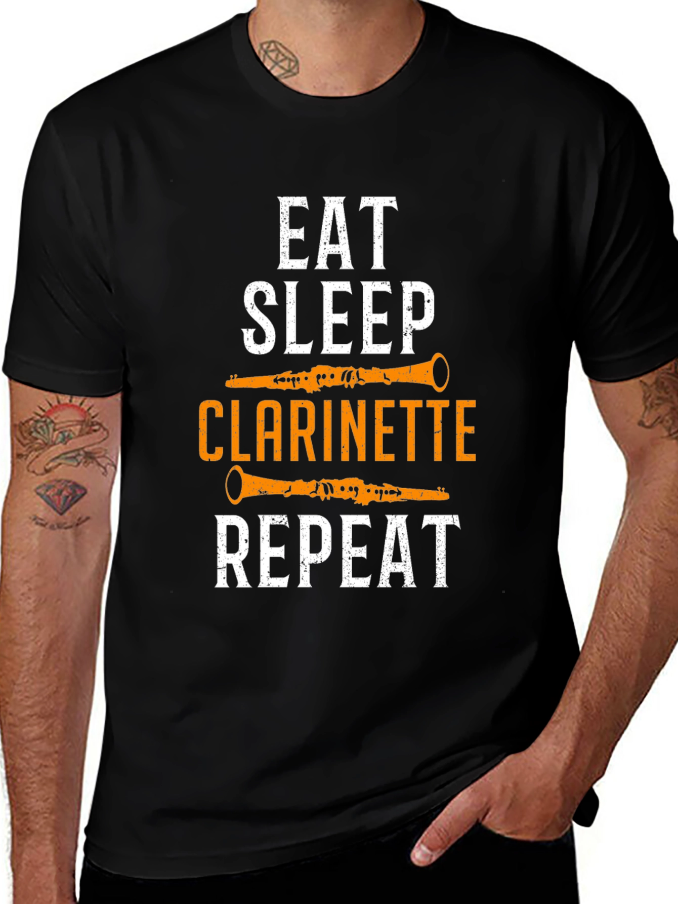 Eat Sleep Clarinette Repeat Graphic Tee - Musician T-Shirt