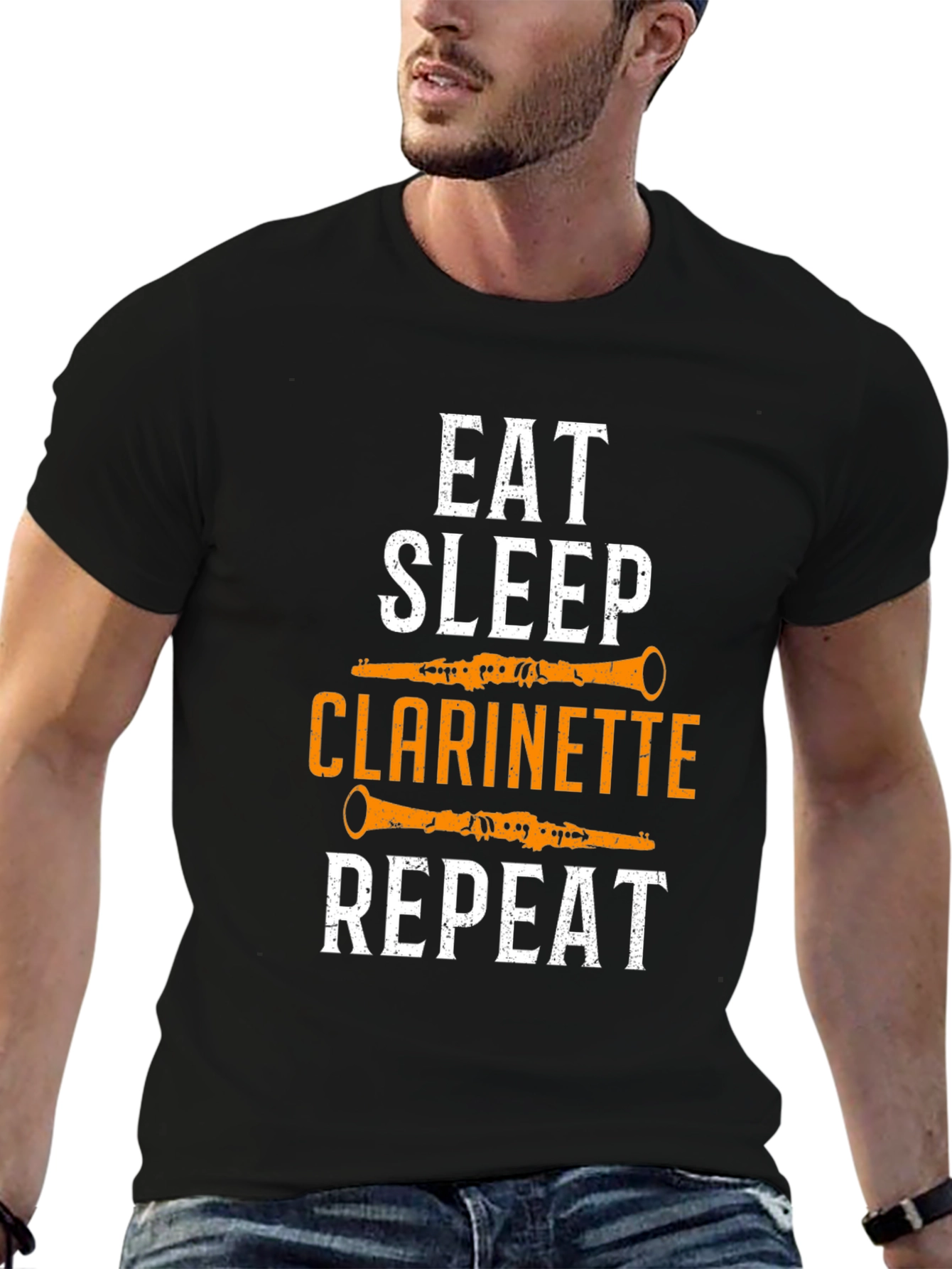 Eat Sleep Clarinette Repeat Graphic Tee - Musician T-Shirt
