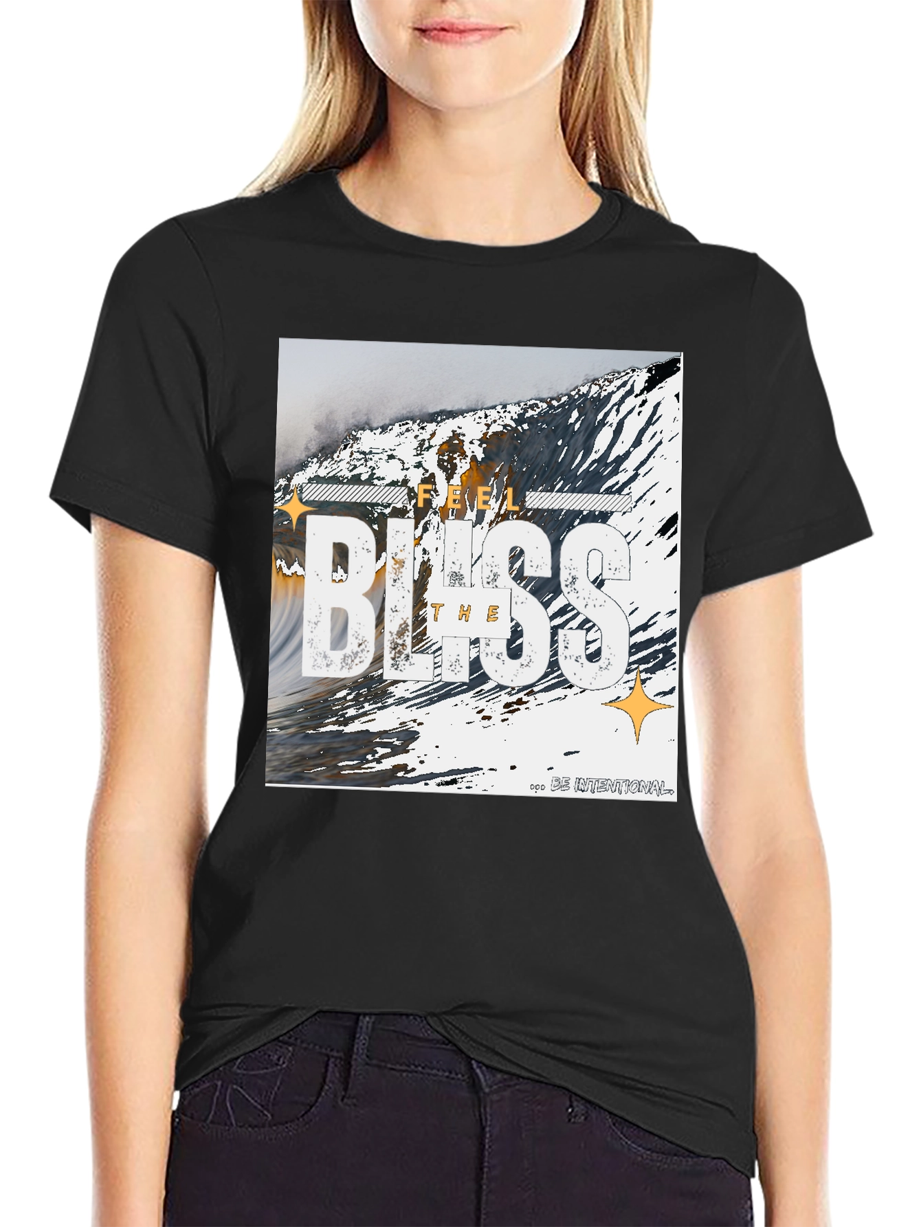 Feel the Bliss Graphic Print T-Shirt